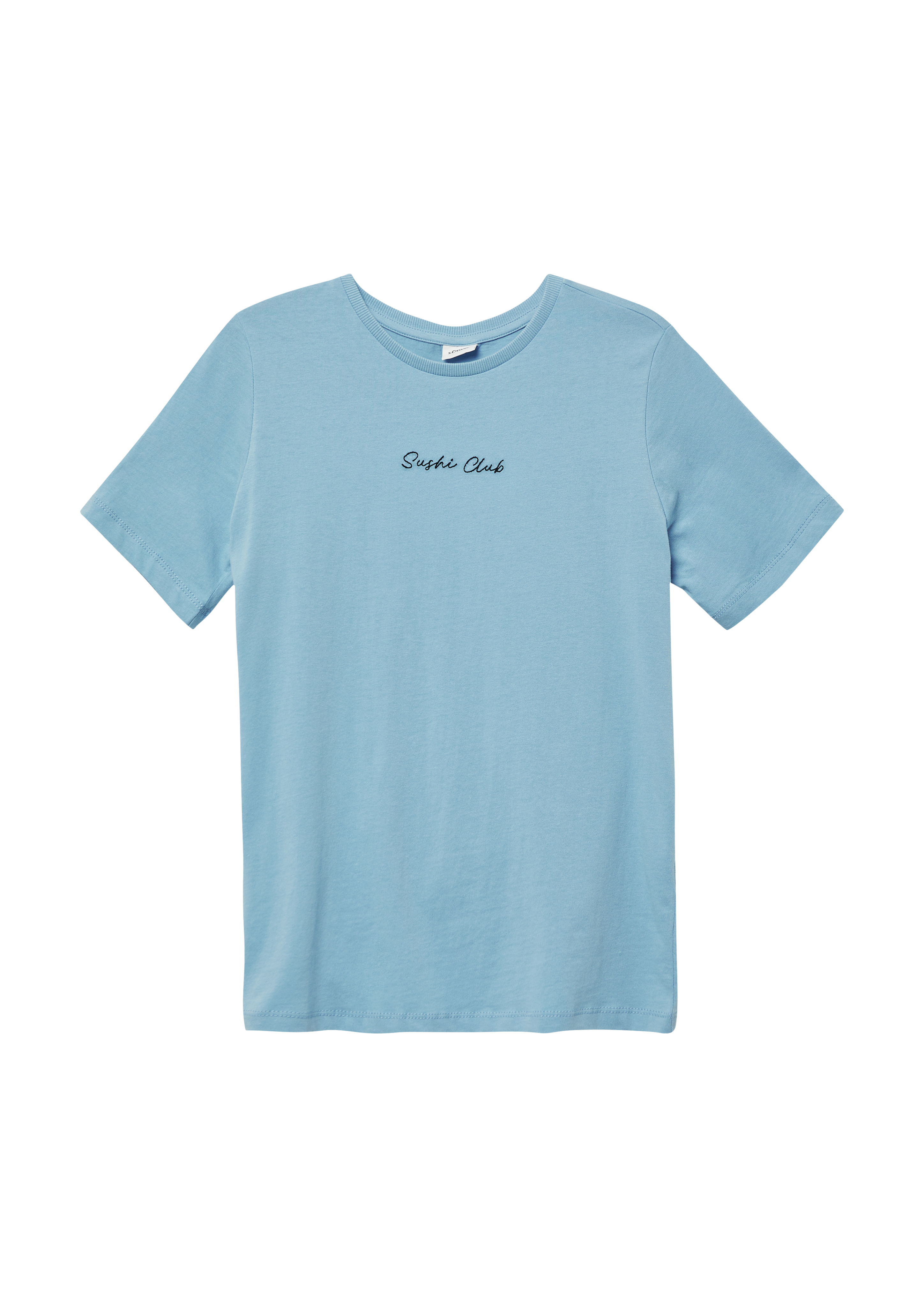 s.Oliver - T-Shirt mit Stickerei und Rücken-Print, Jungen, blau