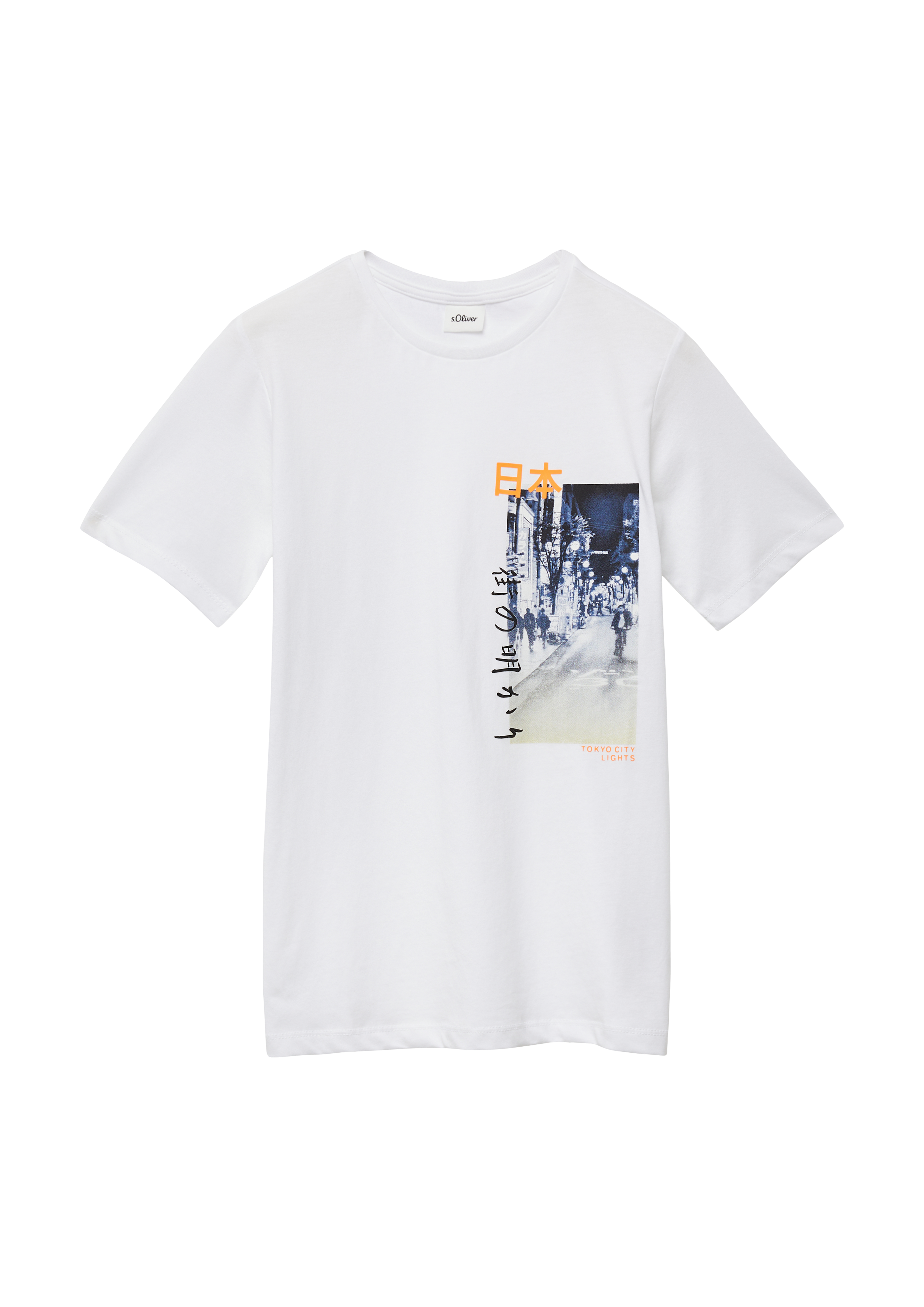 s.Oliver - T-Shirt aus Jersey mit Frontprint, Jungen, weiß