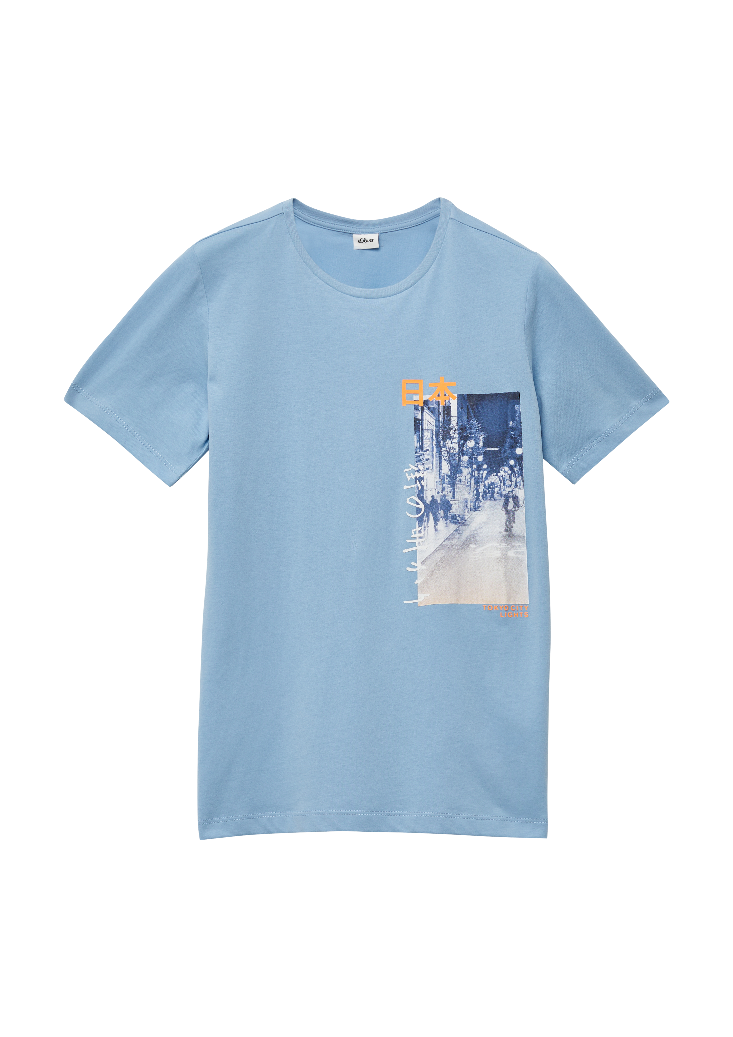 s.Oliver - T-Shirt aus Jersey mit Frontprint, Jungen, blau