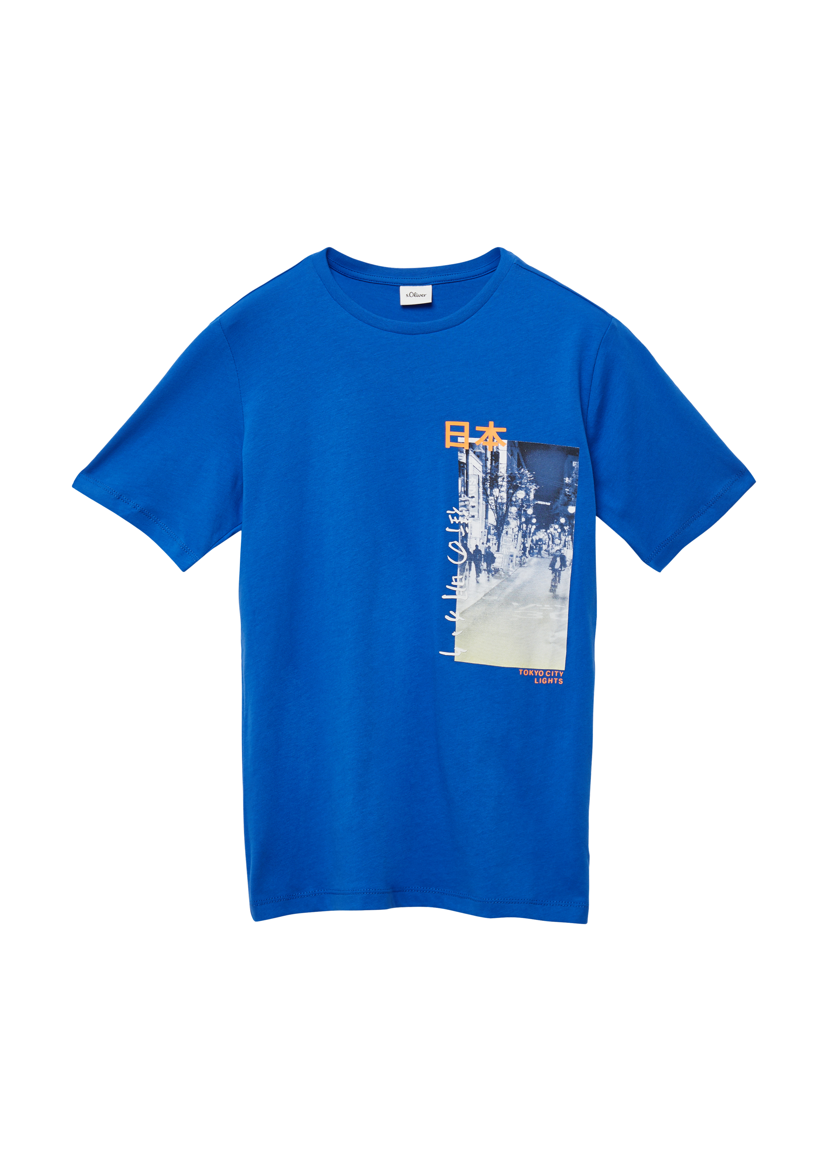 s.Oliver - T-Shirt aus Jersey mit Frontprint, Jungen, blau