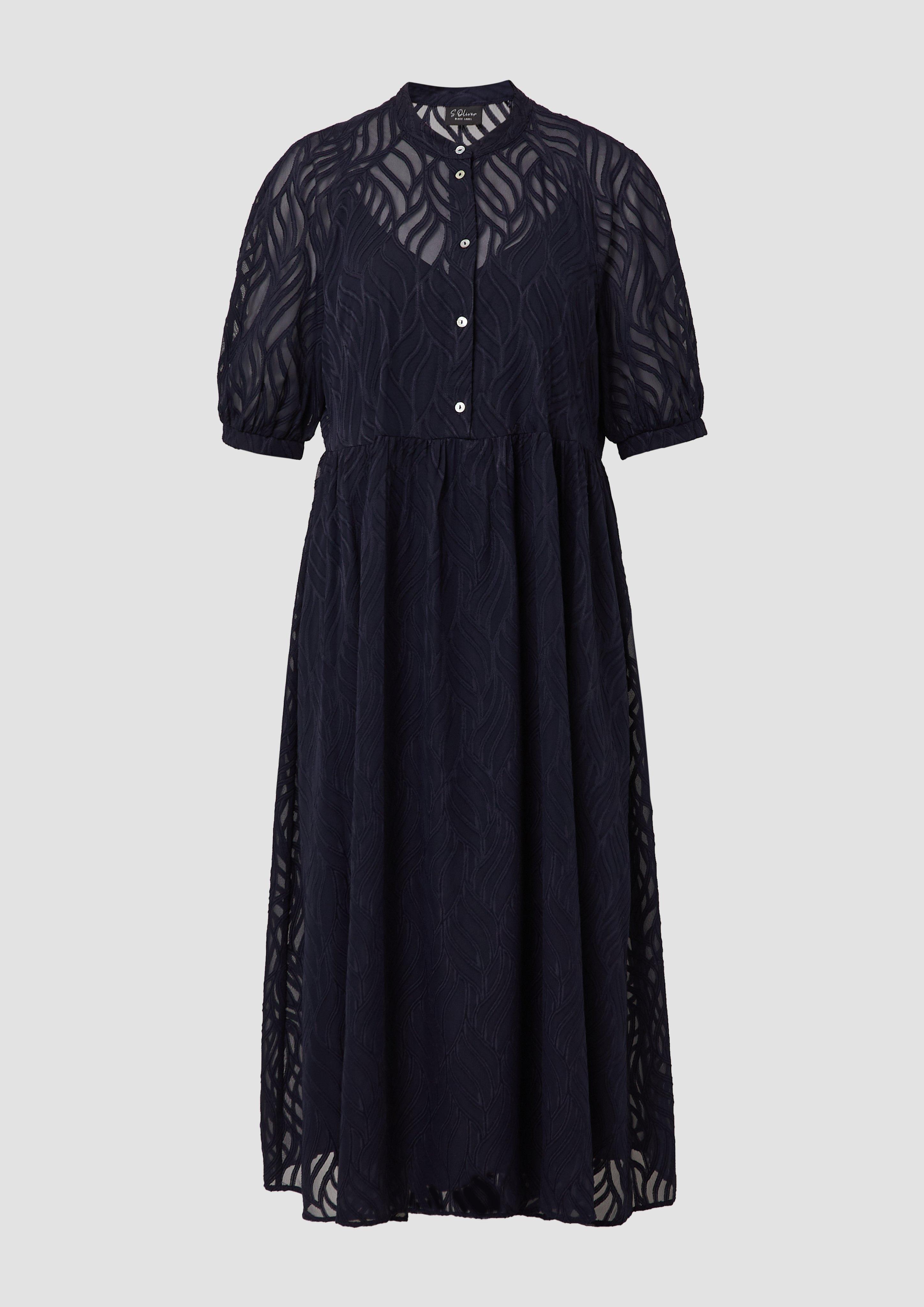 s.Oliver - Semitransparentes Maxikleid mit Futter, Damen, blau