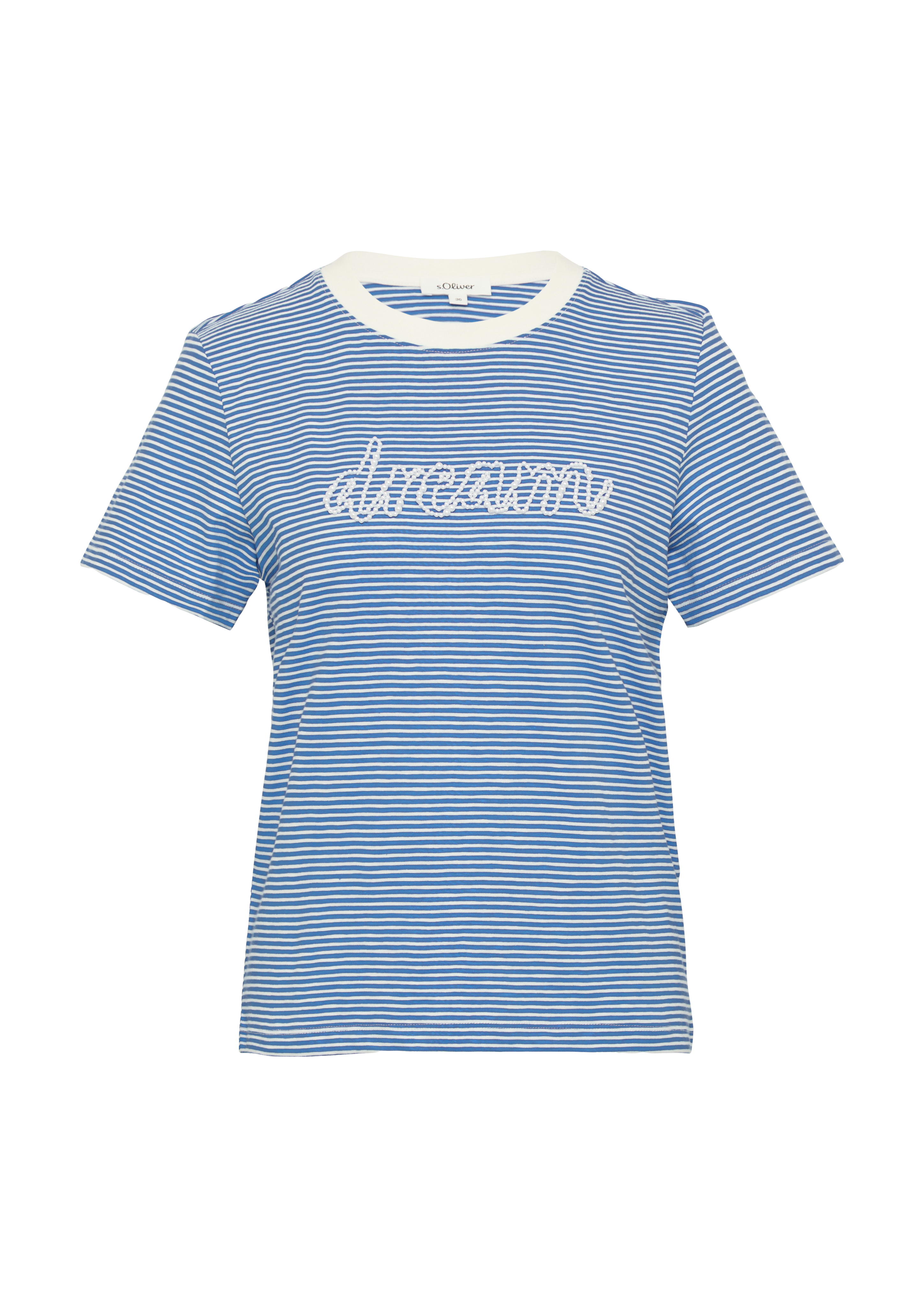 Streifenshirt mit Schmuckperlen
