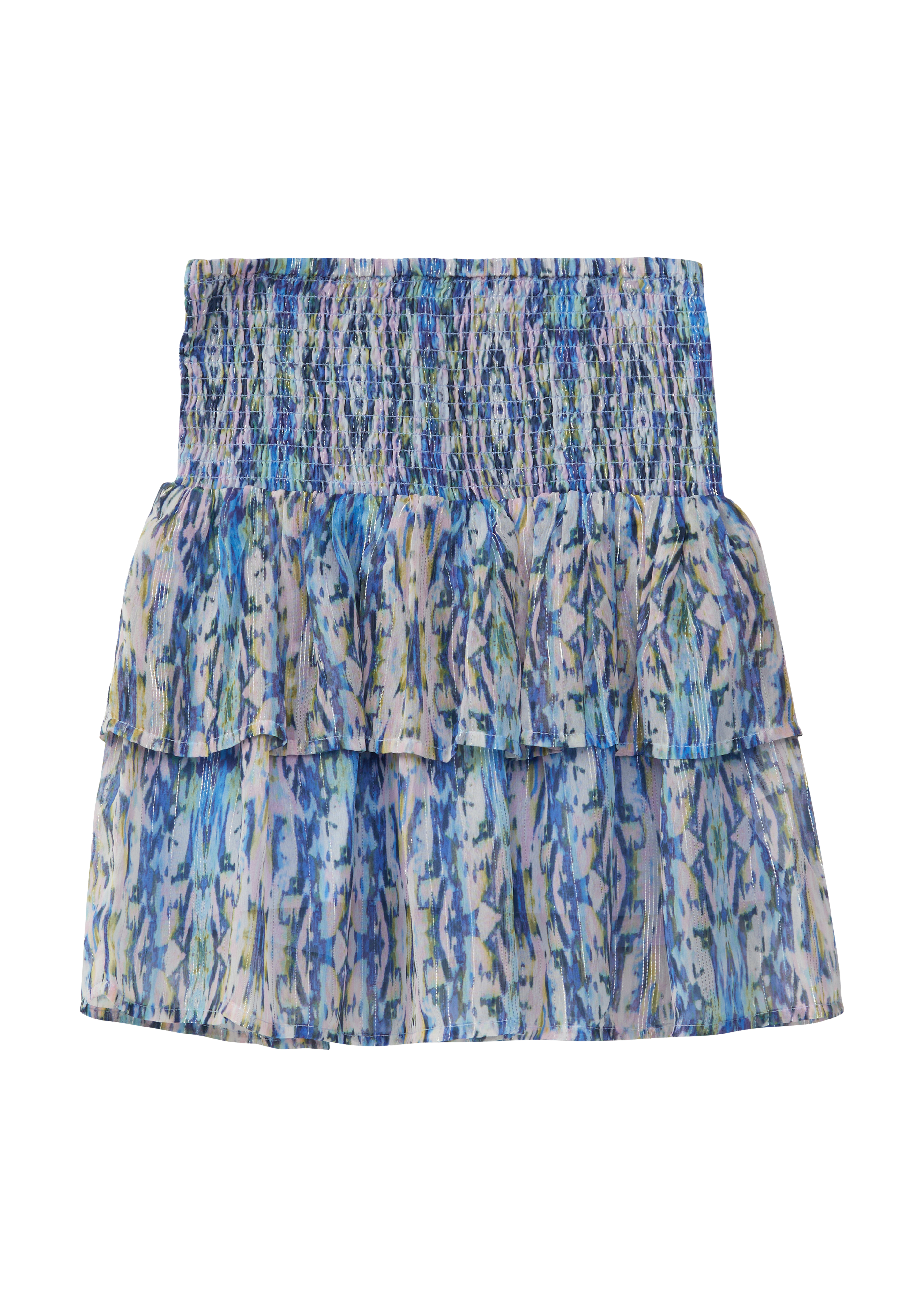 s.Oliver - Chiffon-Rock mit Glitzergarn und integrierter Hose, Mädchen, blau|mehrfarbig