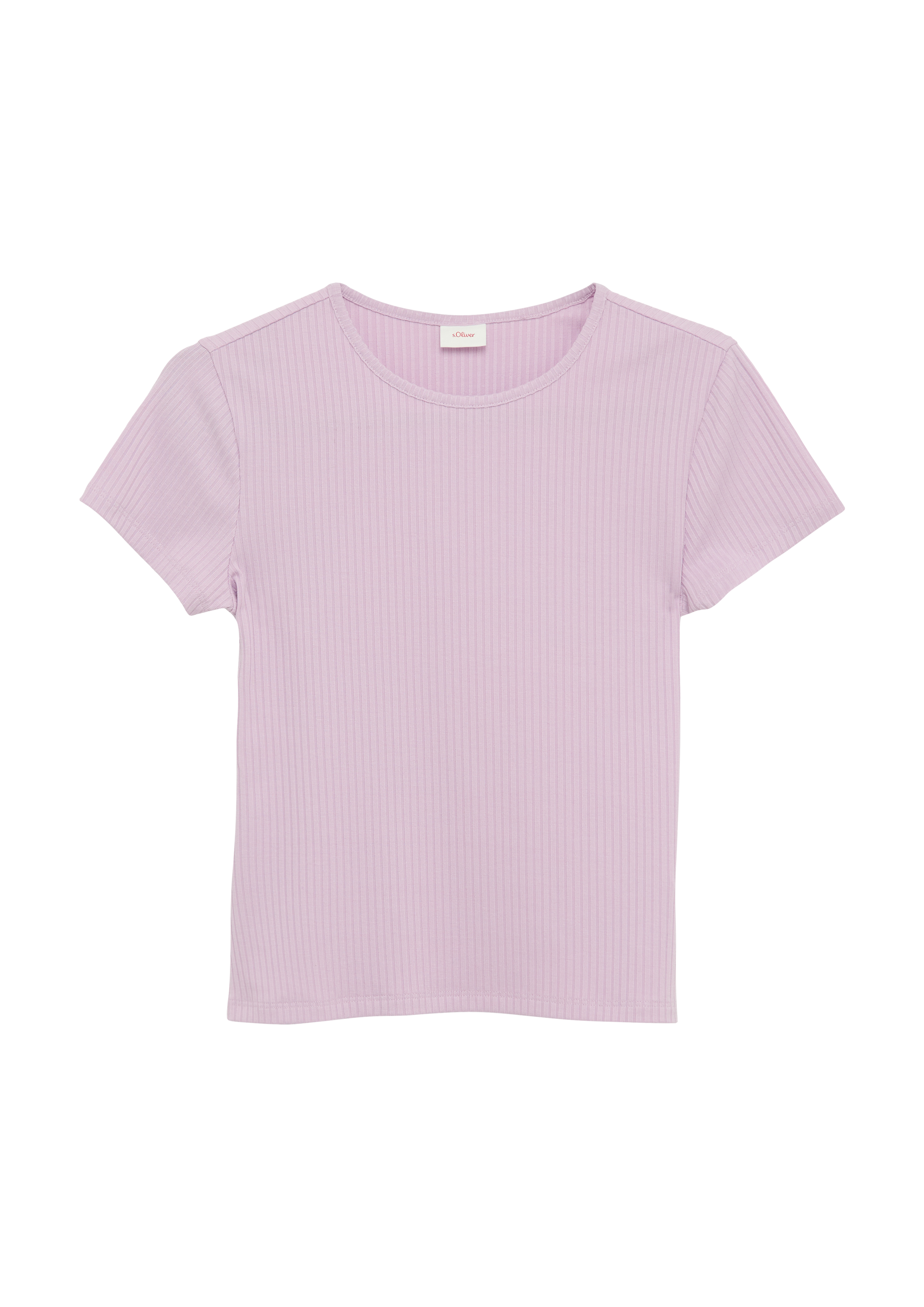 s.Oliver - Verkürztes T-Shirt aus Rippware, Mädchen, lila