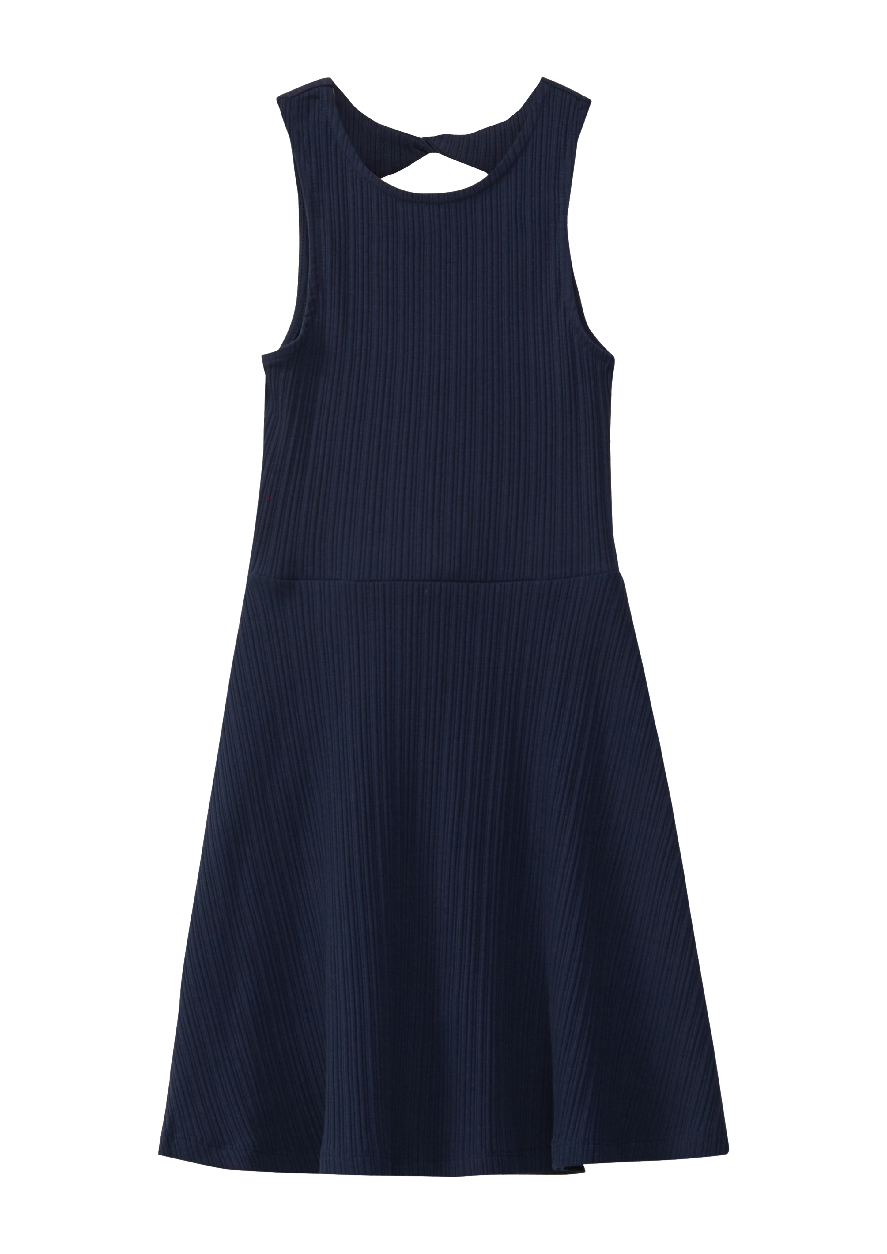 s.Oliver - Kurzes Kleid aus Rippware mit Cut-out, Mädchen, blau