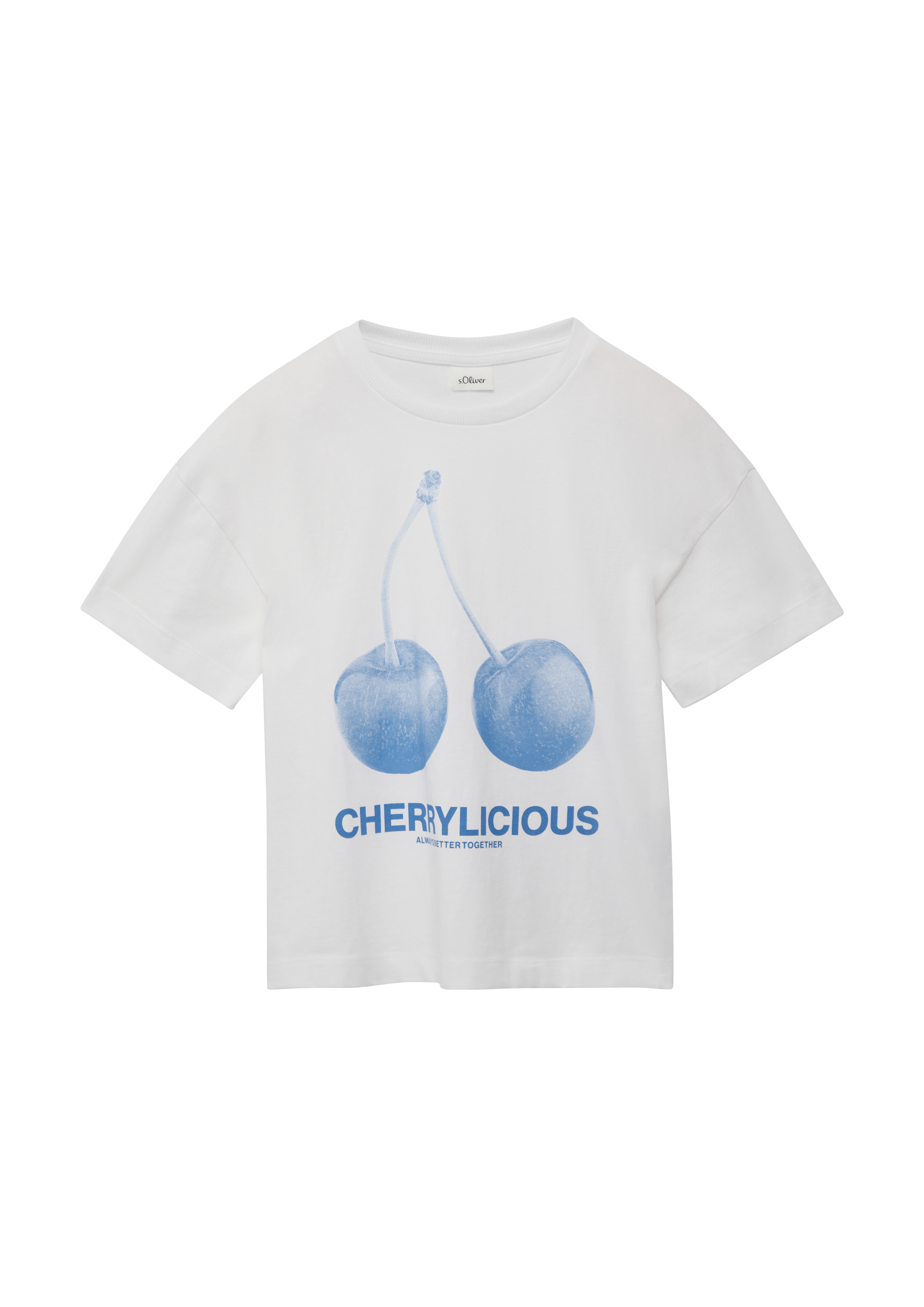 Thumbnail - s.Oliver - Boxy T-Shirt mit Frontprint, Mädchen, weiß