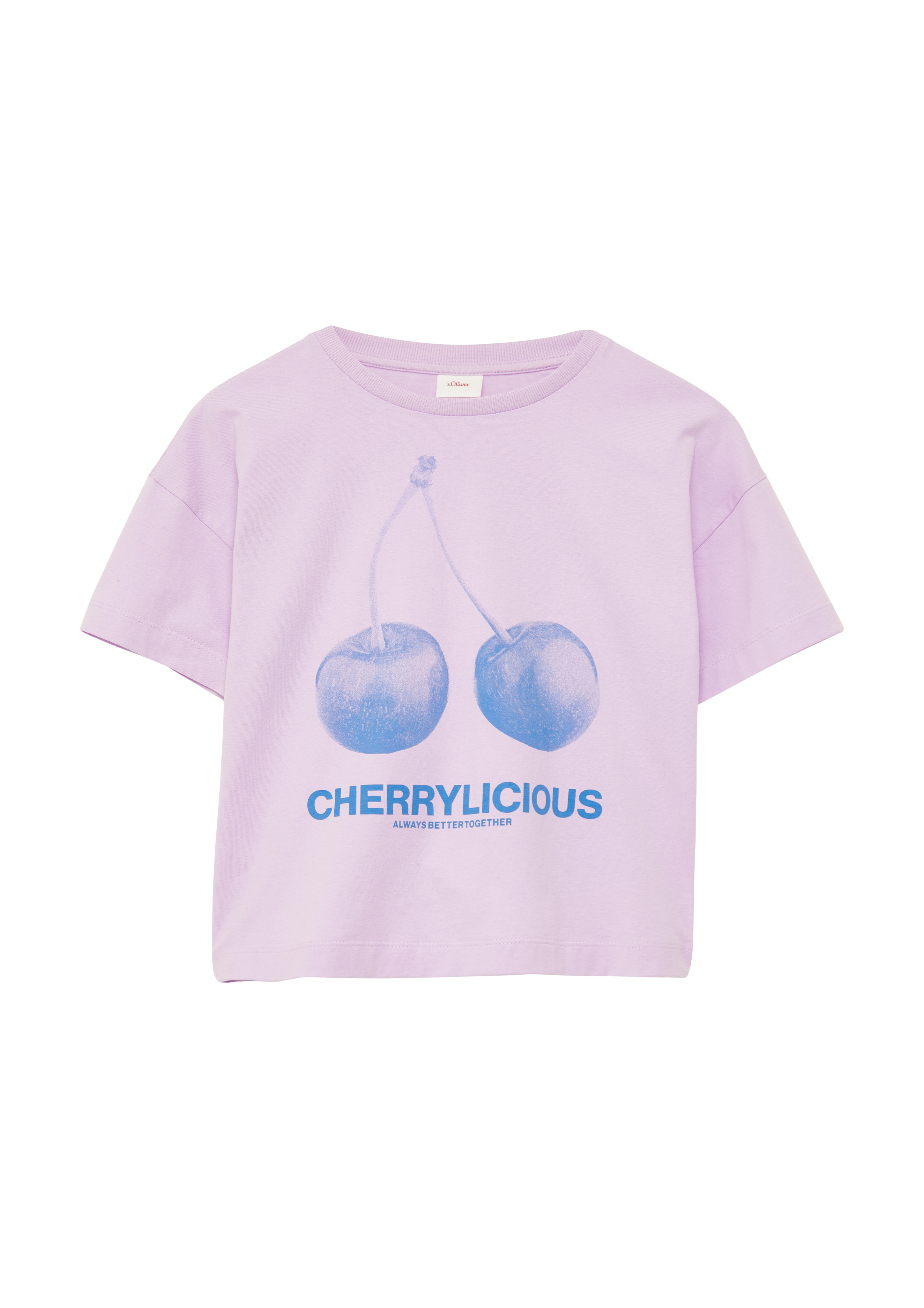 Thumbnail - s.Oliver - Boxy T-Shirt mit Frontprint, Mädchen, lila