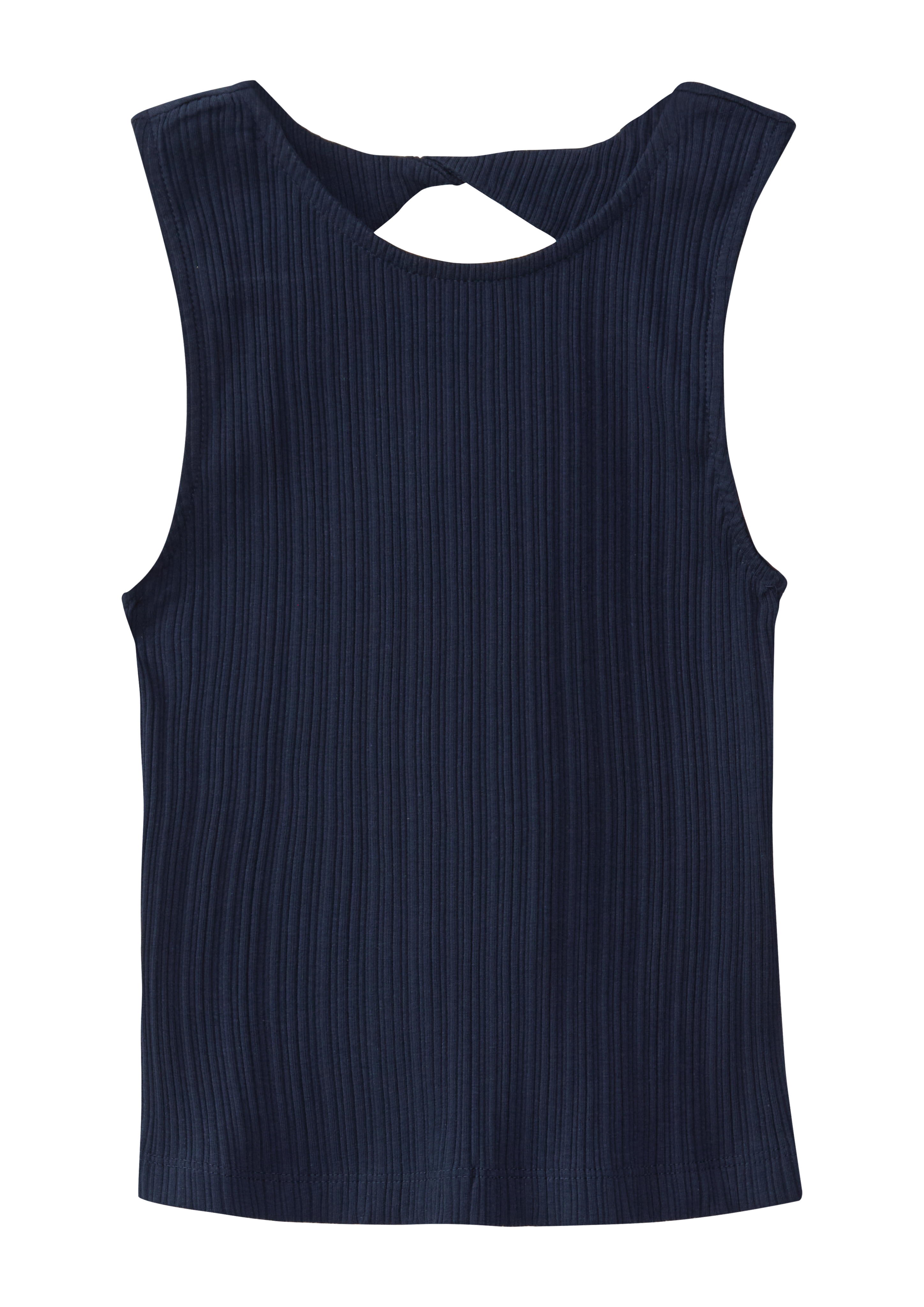 s.Oliver - Elastisches Top aus Rippware mit Cut Out, Mädchen, blau
