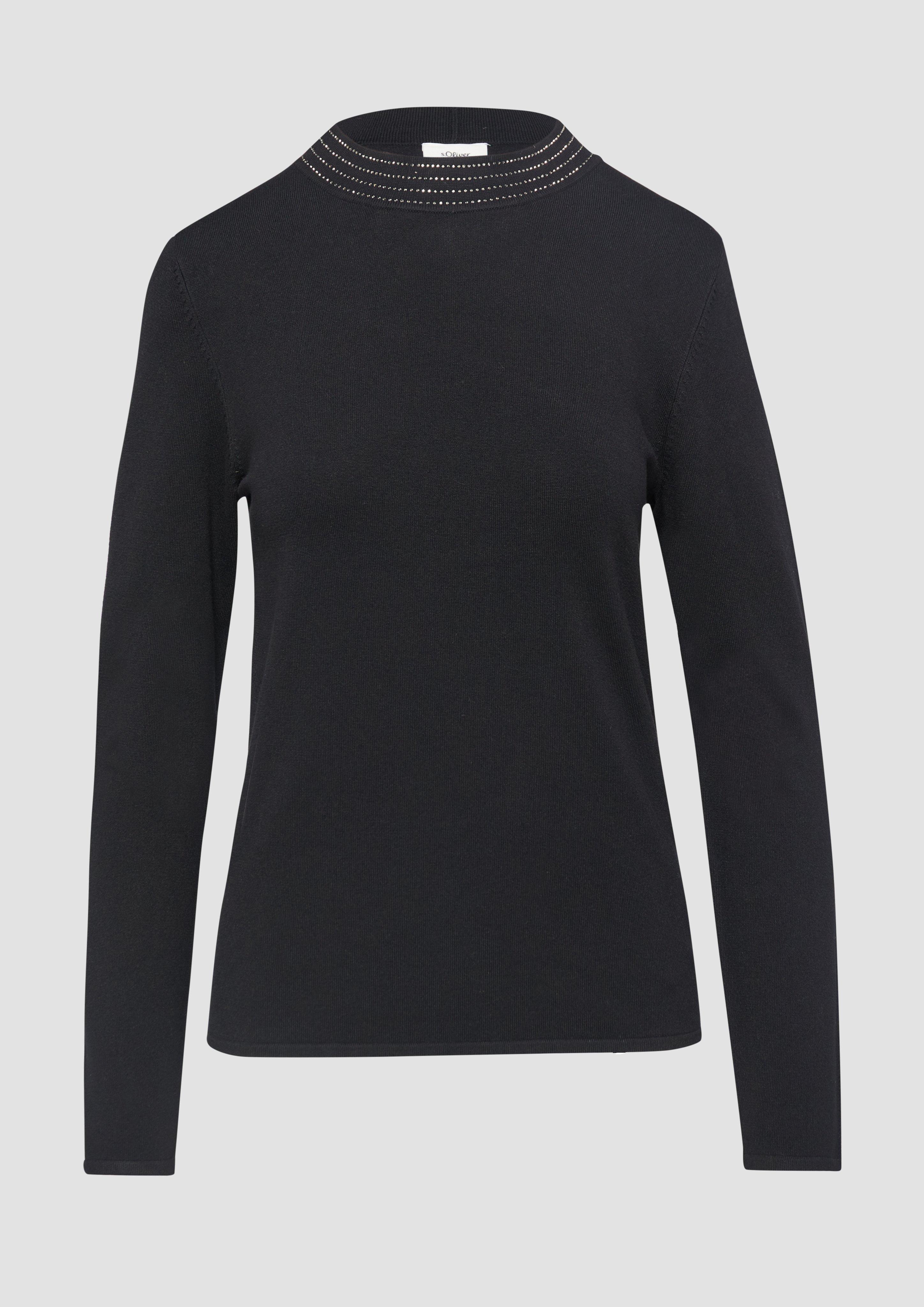 s.Oliver - Strickpullover, Damen, schwarz