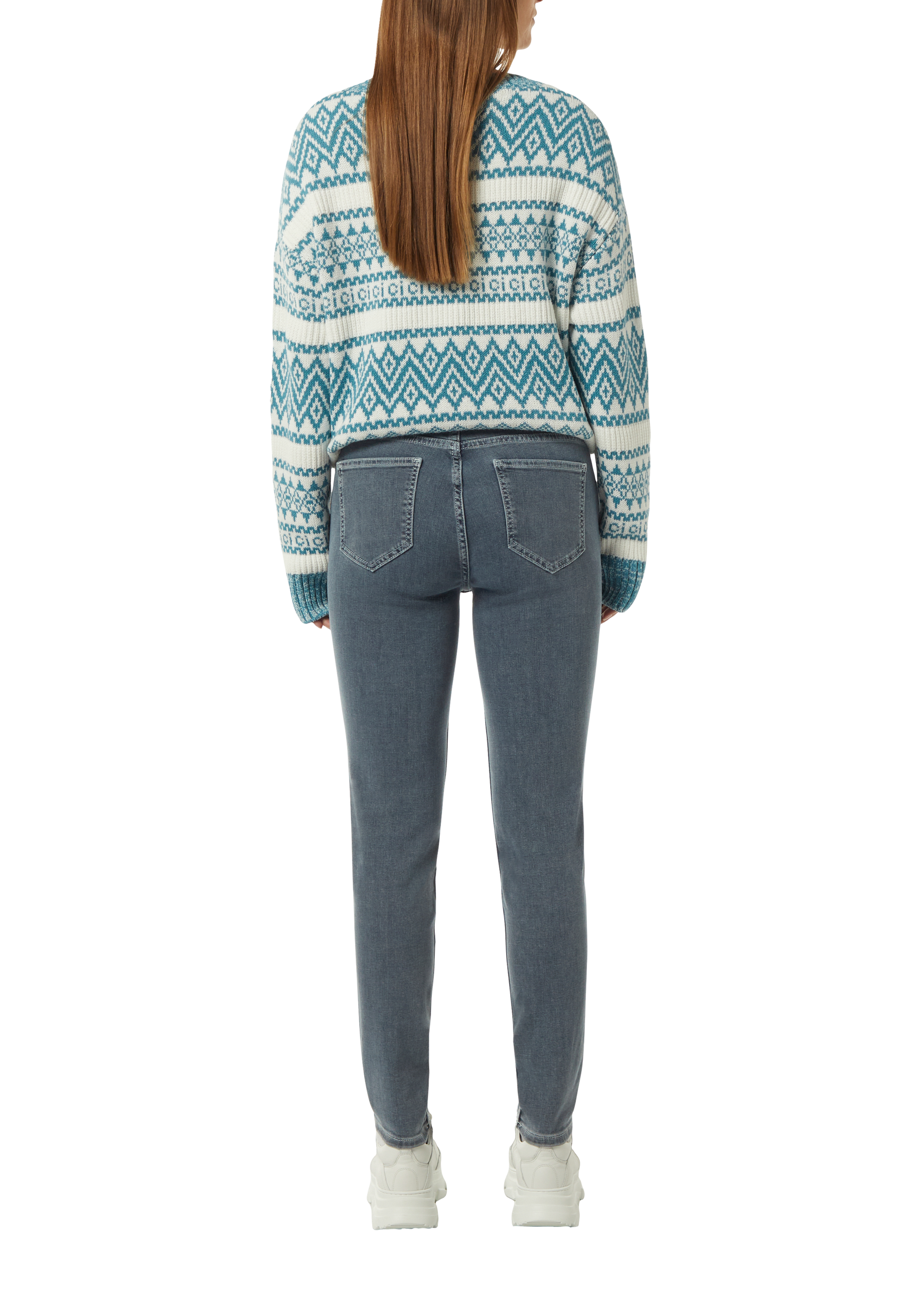 Stretchy skinny jeans with a garment-washed effect - Blue