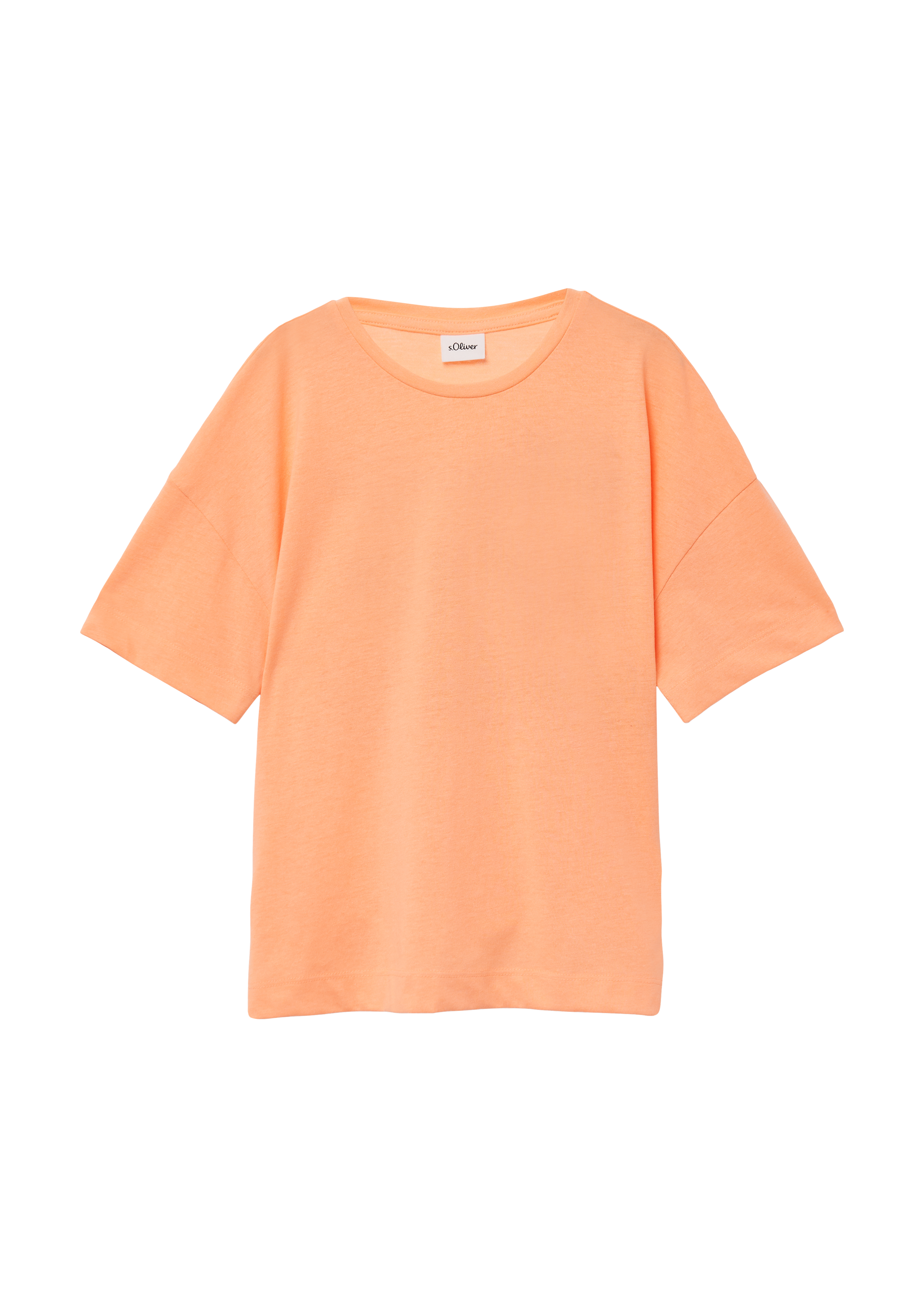 s.Oliver - Boxy T-Shirt mit Rückenprint, Mädchen, Orange