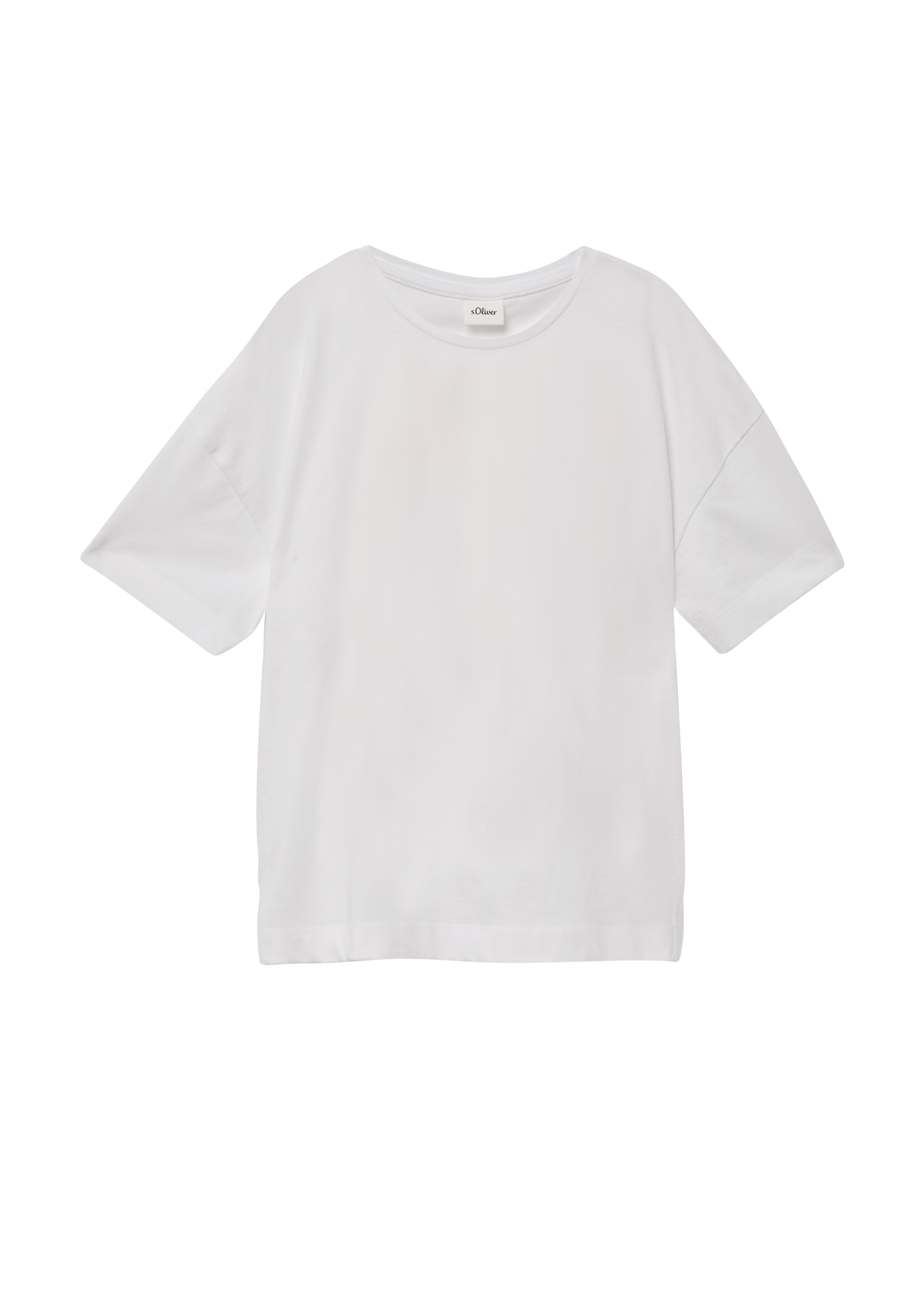 s.Oliver - Boxy T-Shirt mit Rückenprint, Mädchen, weiß