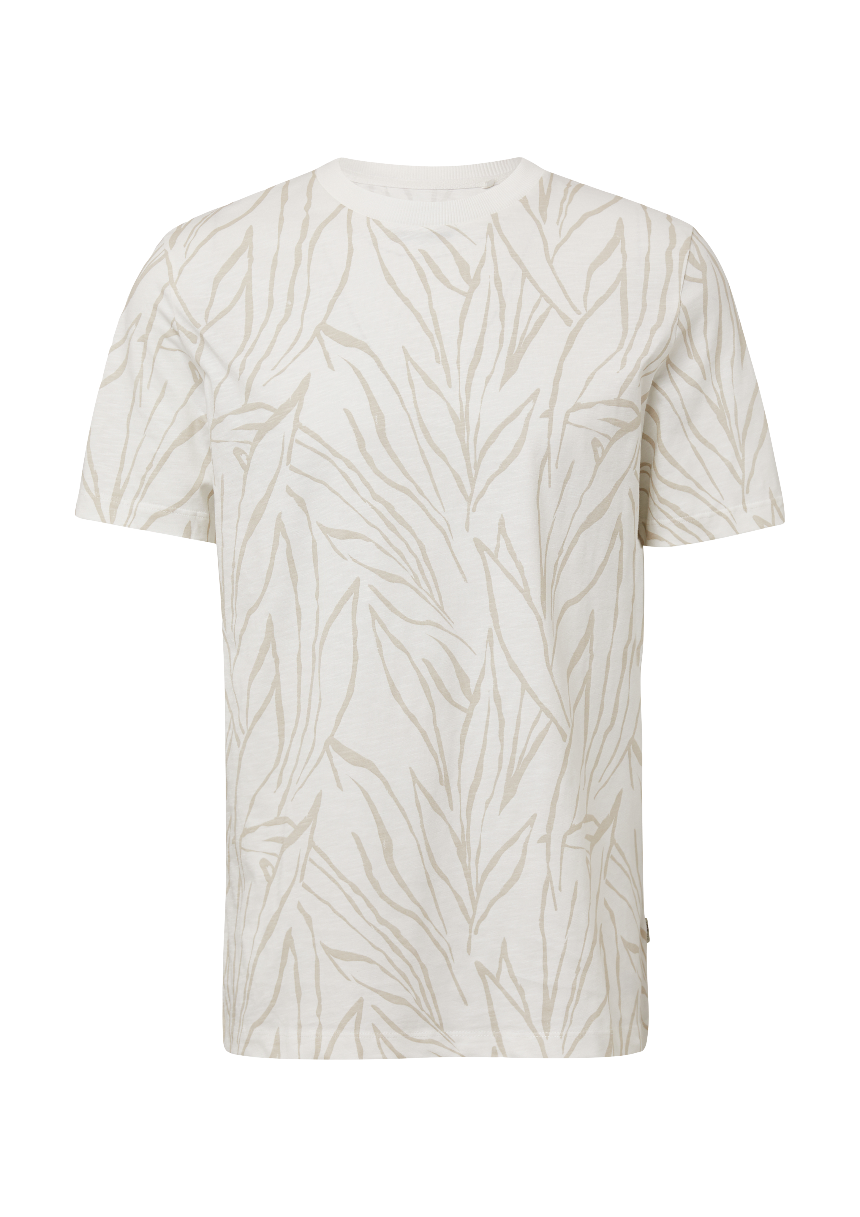 s.Oliver Baumwollshirt Mit Print Und Flammgarnstruktur