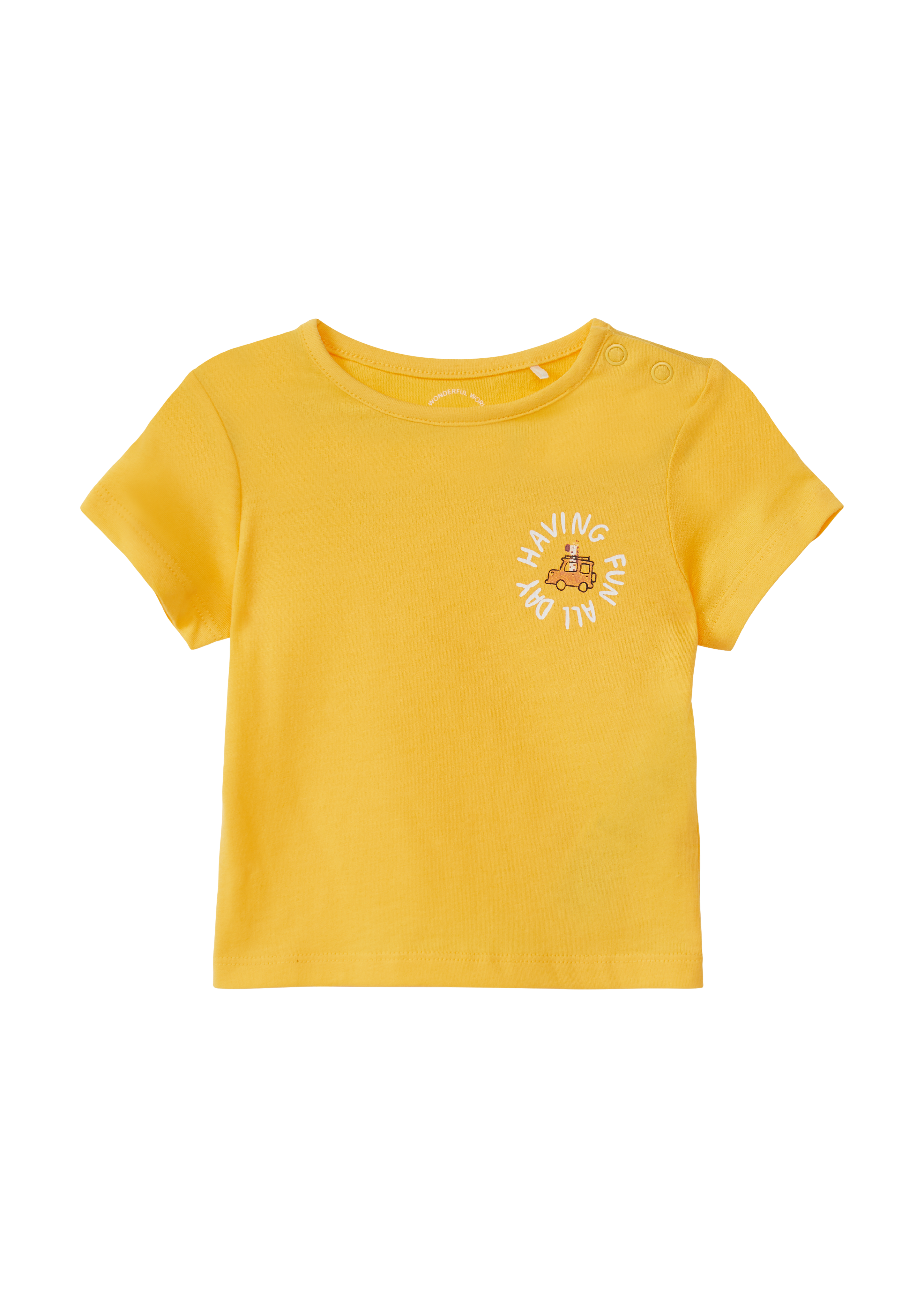 s.Oliver - Shirt aus Baumwolle mit Frontprint, Babys, gelb