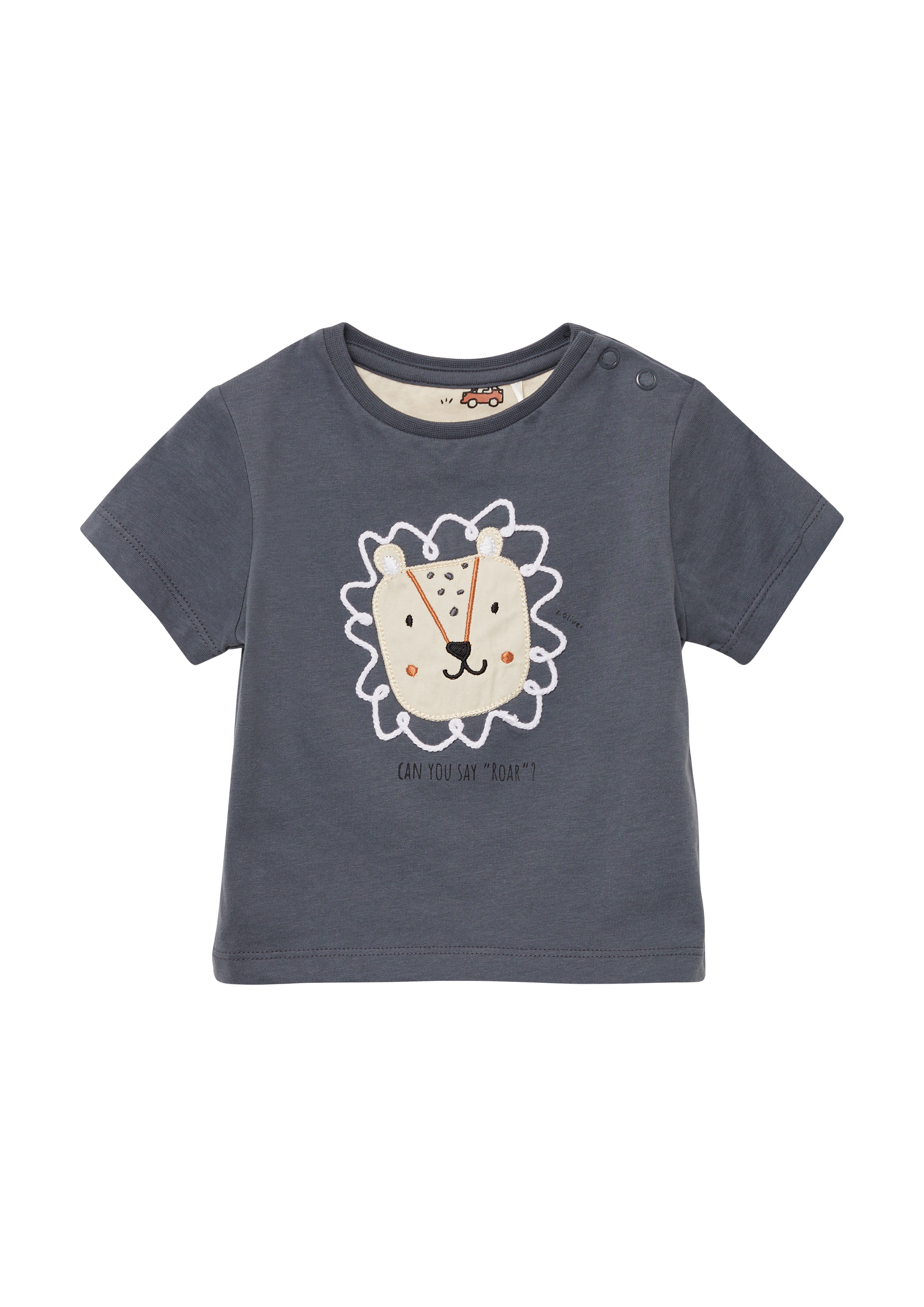 s.Oliver - Shirt mit Druckknöpfen und Applikation, Babys, grau