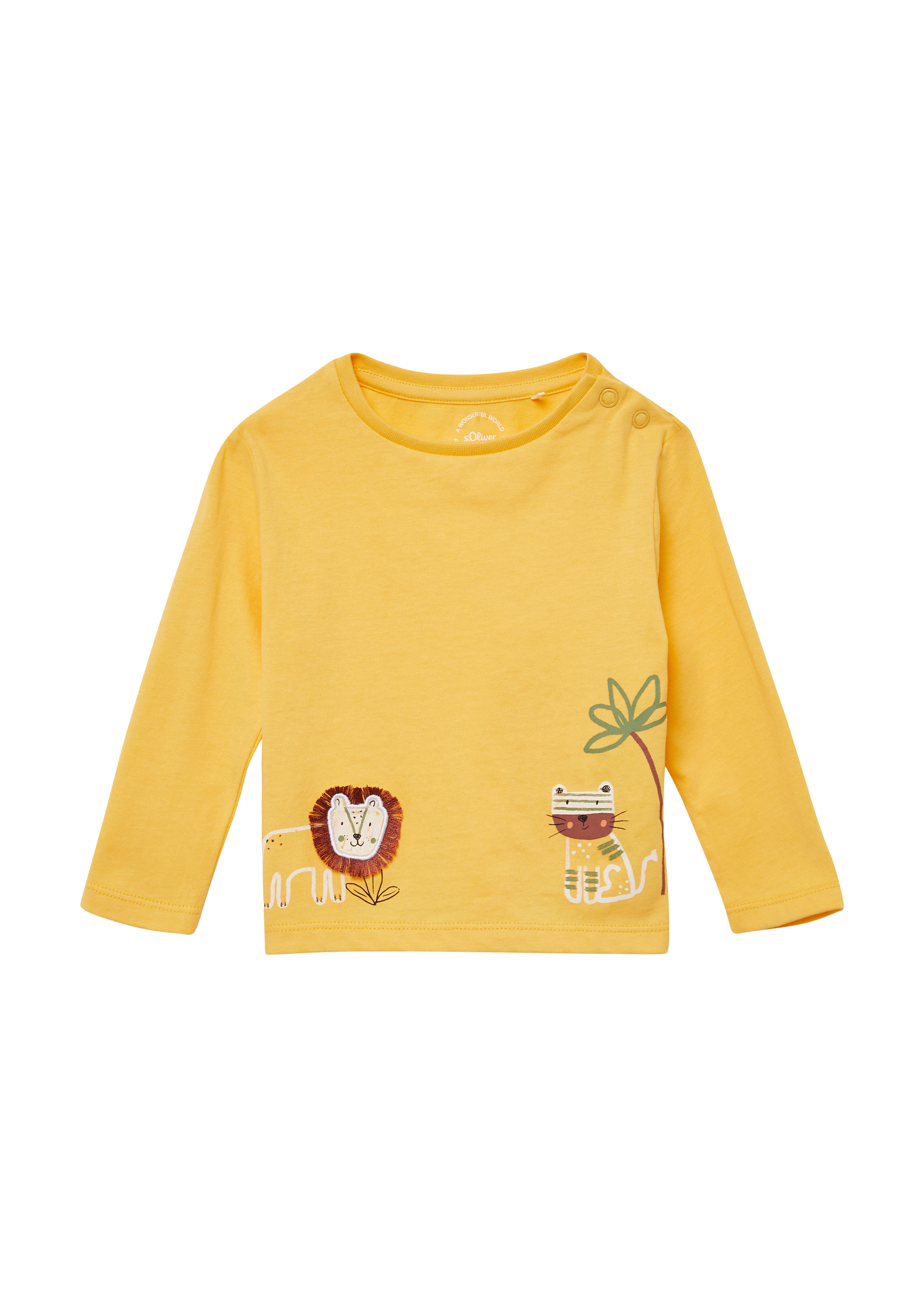 s.Oliver - Longsleeve aus Baumwolle mit Artwork, Babys, gelb