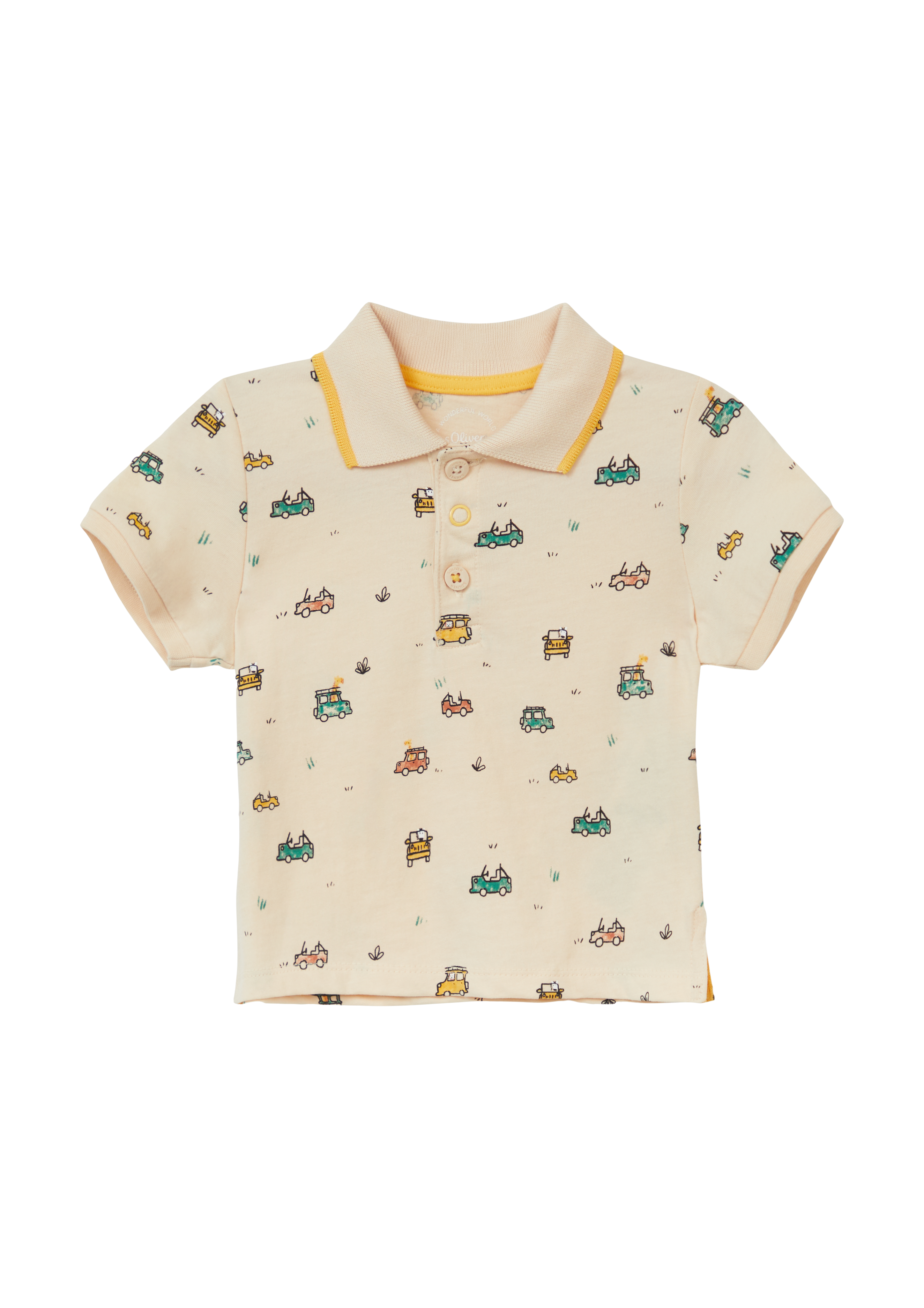 s.Oliver - Poloshirt aus Baumwolle mit All-over-Print, Babys, gelb