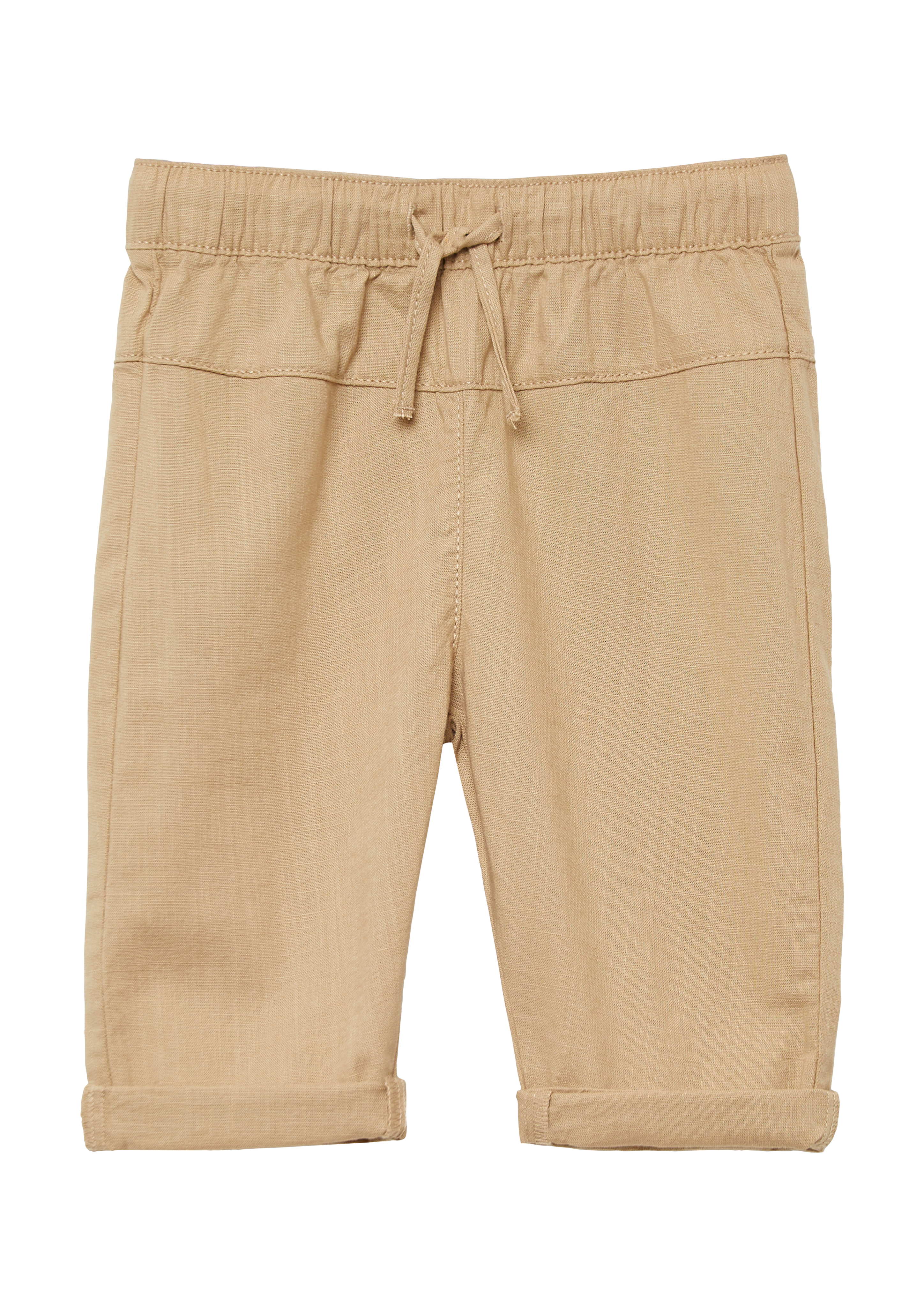 s.Oliver - Lockere Baumwollhose in Leinenoptik, Babys, braun