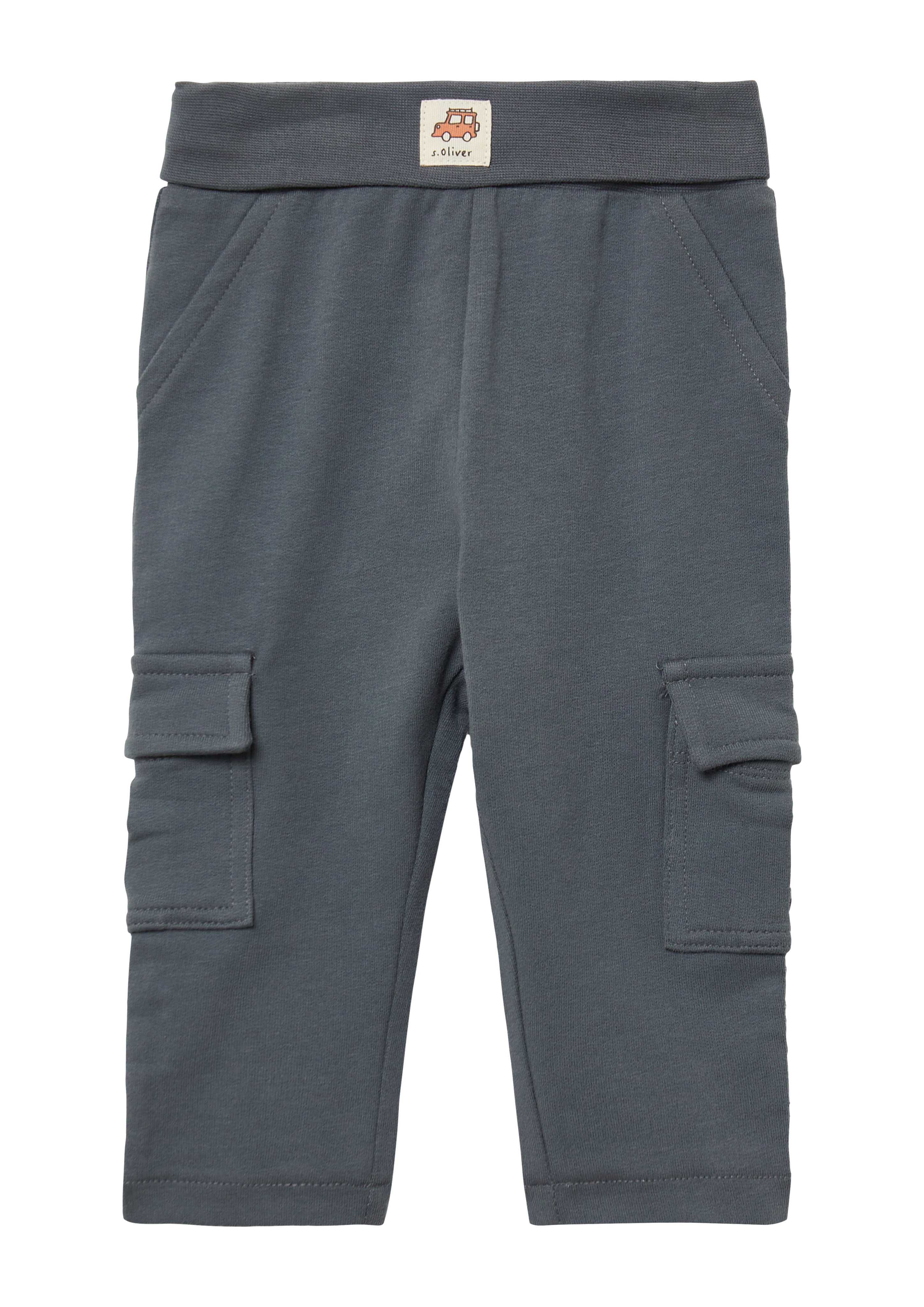 s.Oliver - Leichte Sweathose mit Umschlag und Cargotaschen, Babys, grau