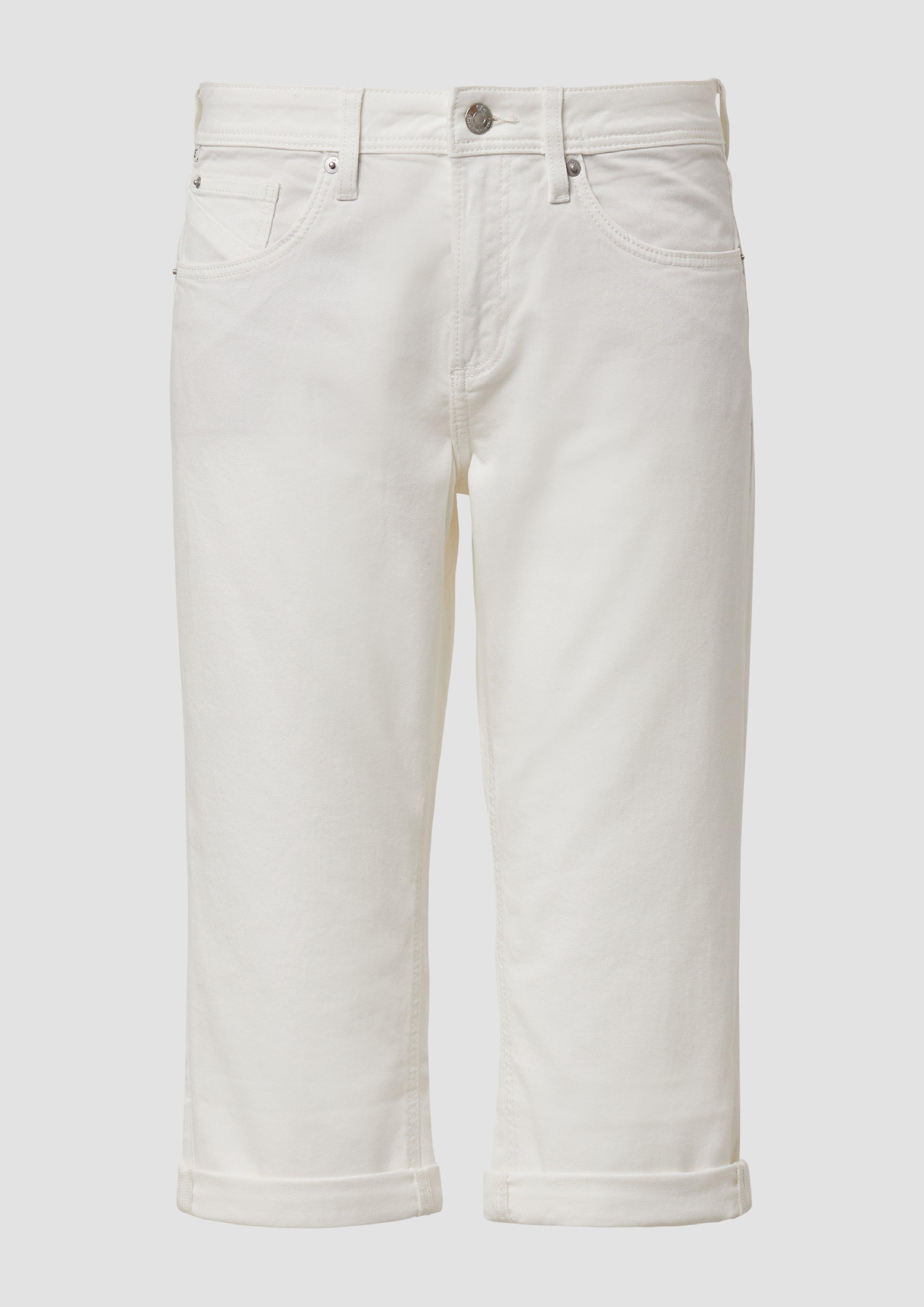 QS - Jeans Catie /Slim Fit / Mid Rise / Capri Length, Damen, creme