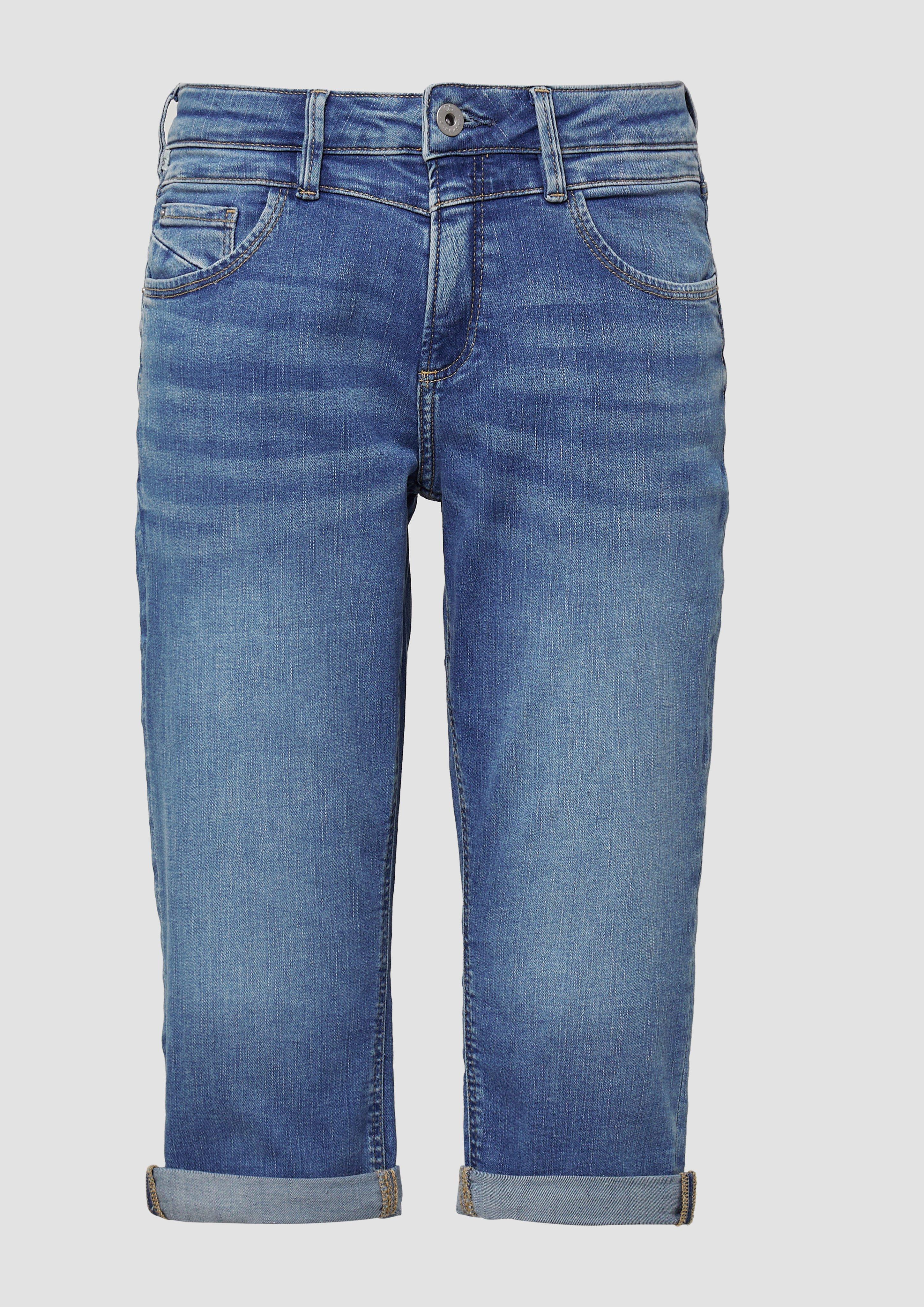 QS - Jeans Catie / Slim Fit / Mid Rise / Capri Length, Damen, blau