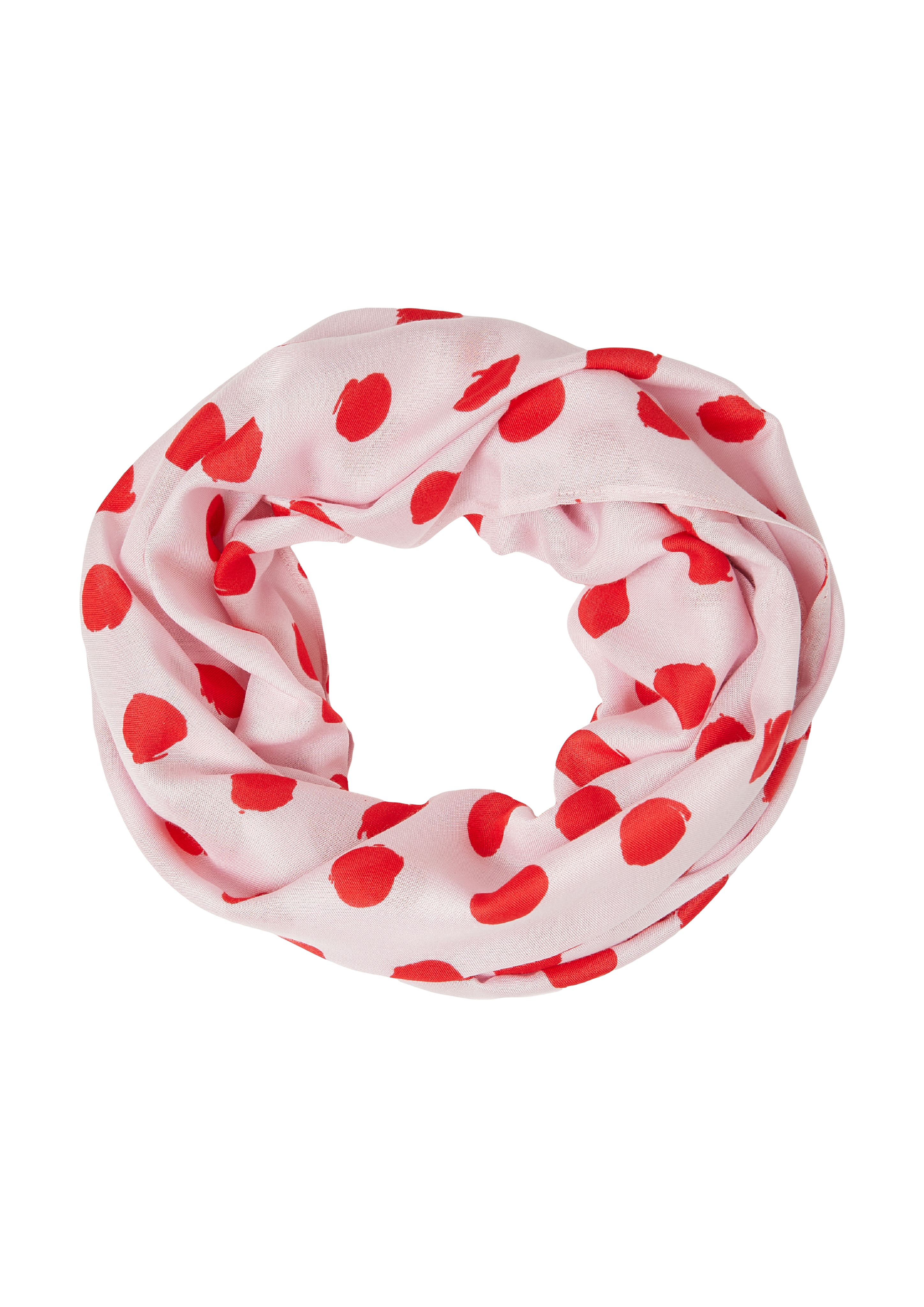 s.Oliver - Loop-Schal aus Viskose mit Artwork, Damen, Rosa