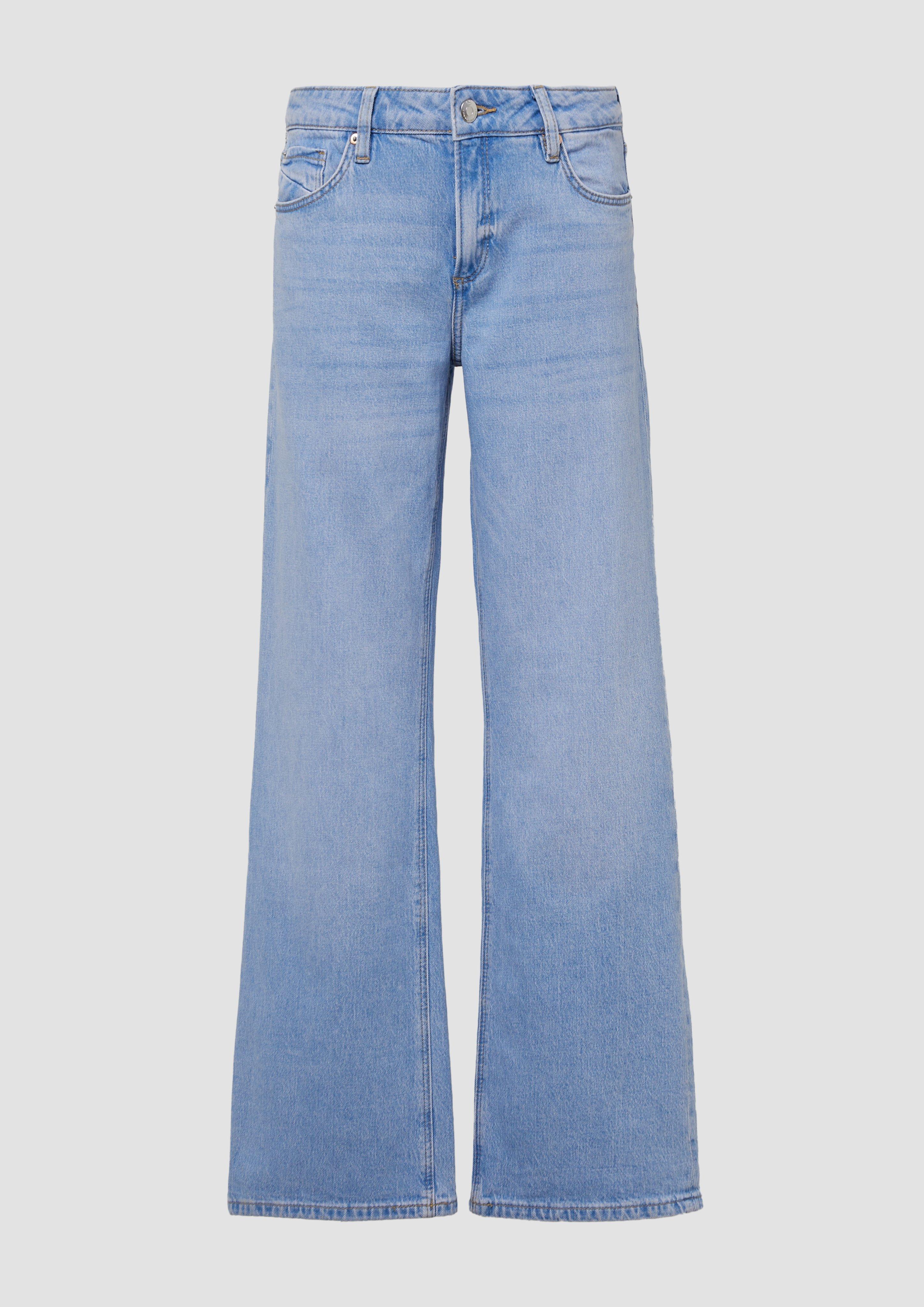 QS - Jeans Catie / Slim Fit / Mid Rise /Wide Leg, Damen, blau