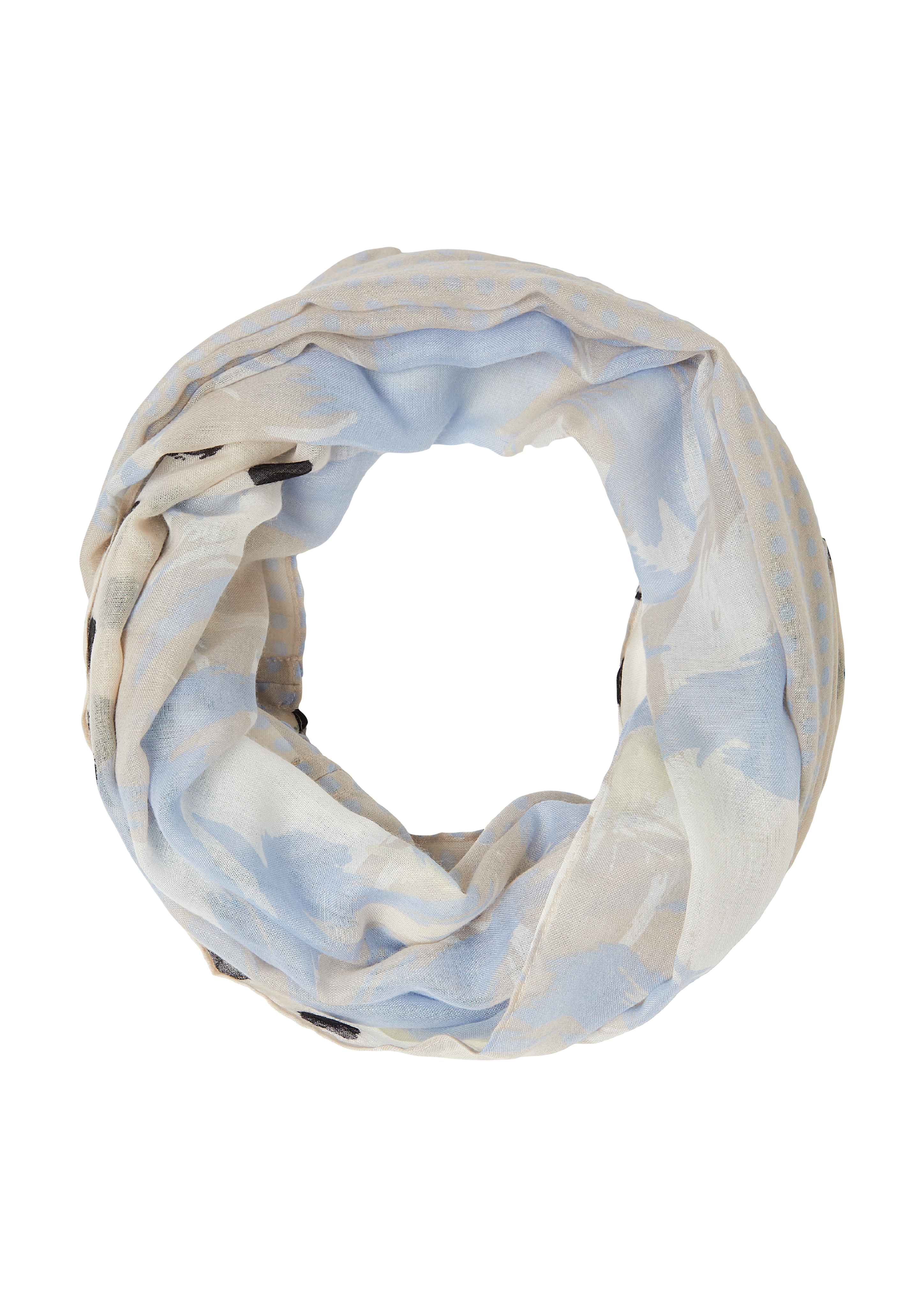 s.Oliver - Gemusterter Snood mit Pünktchen, Damen, blau