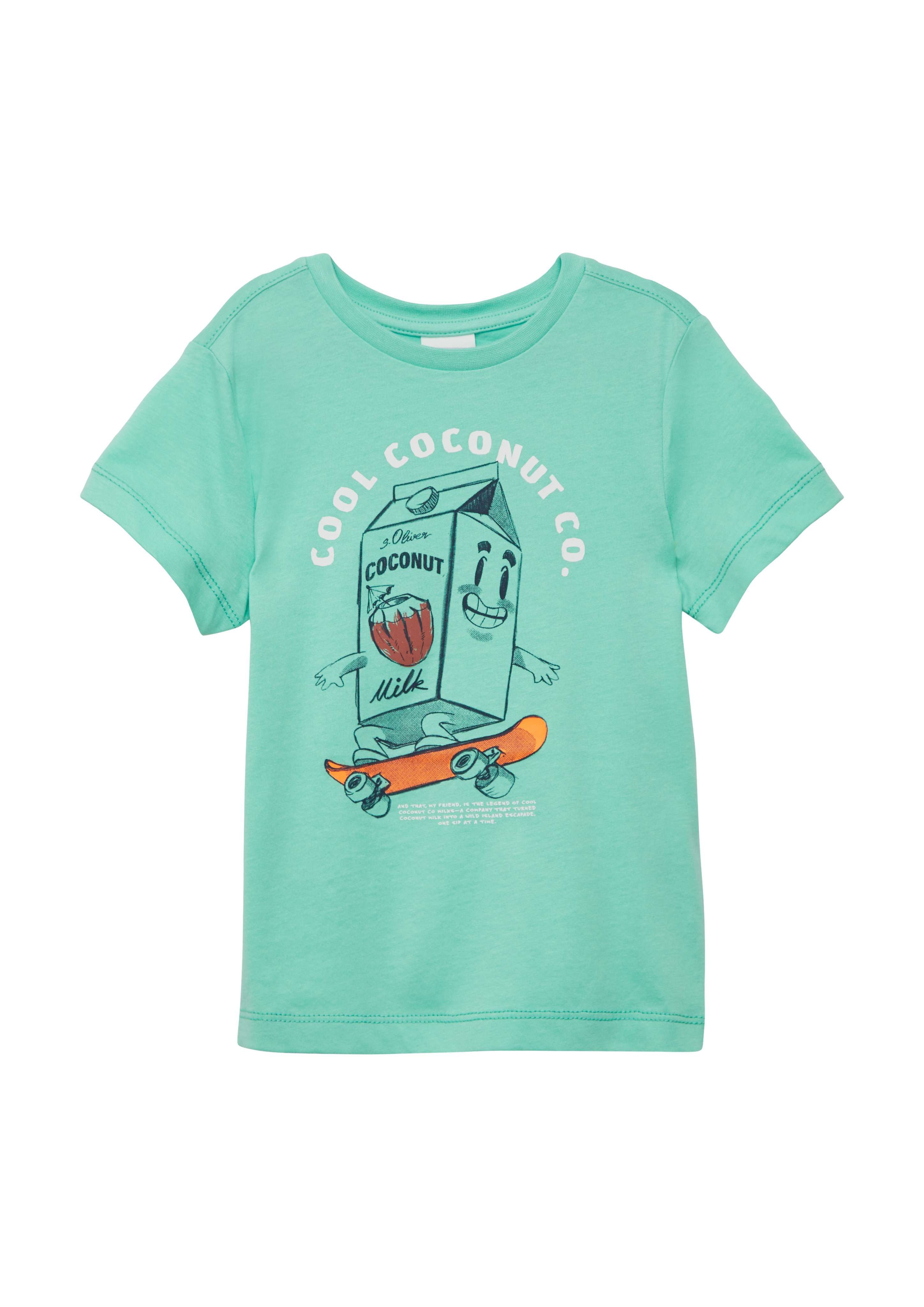 s.Oliver - T-Shirt aus Baumwolle mit Frontprint, Kinder, grün