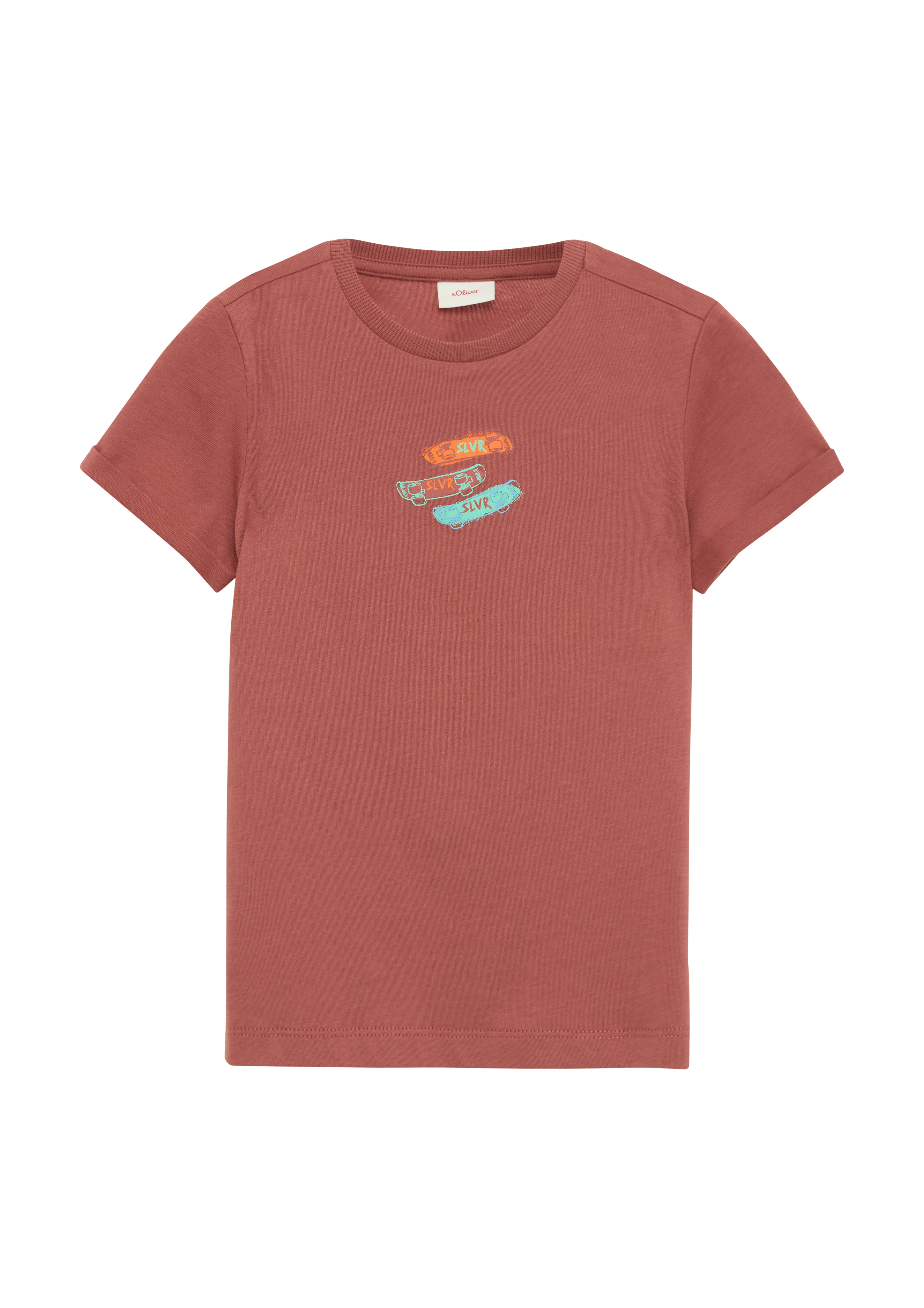 s.Oliver - T-Shirt mit Front- und Rückenprint, Kinder, rot