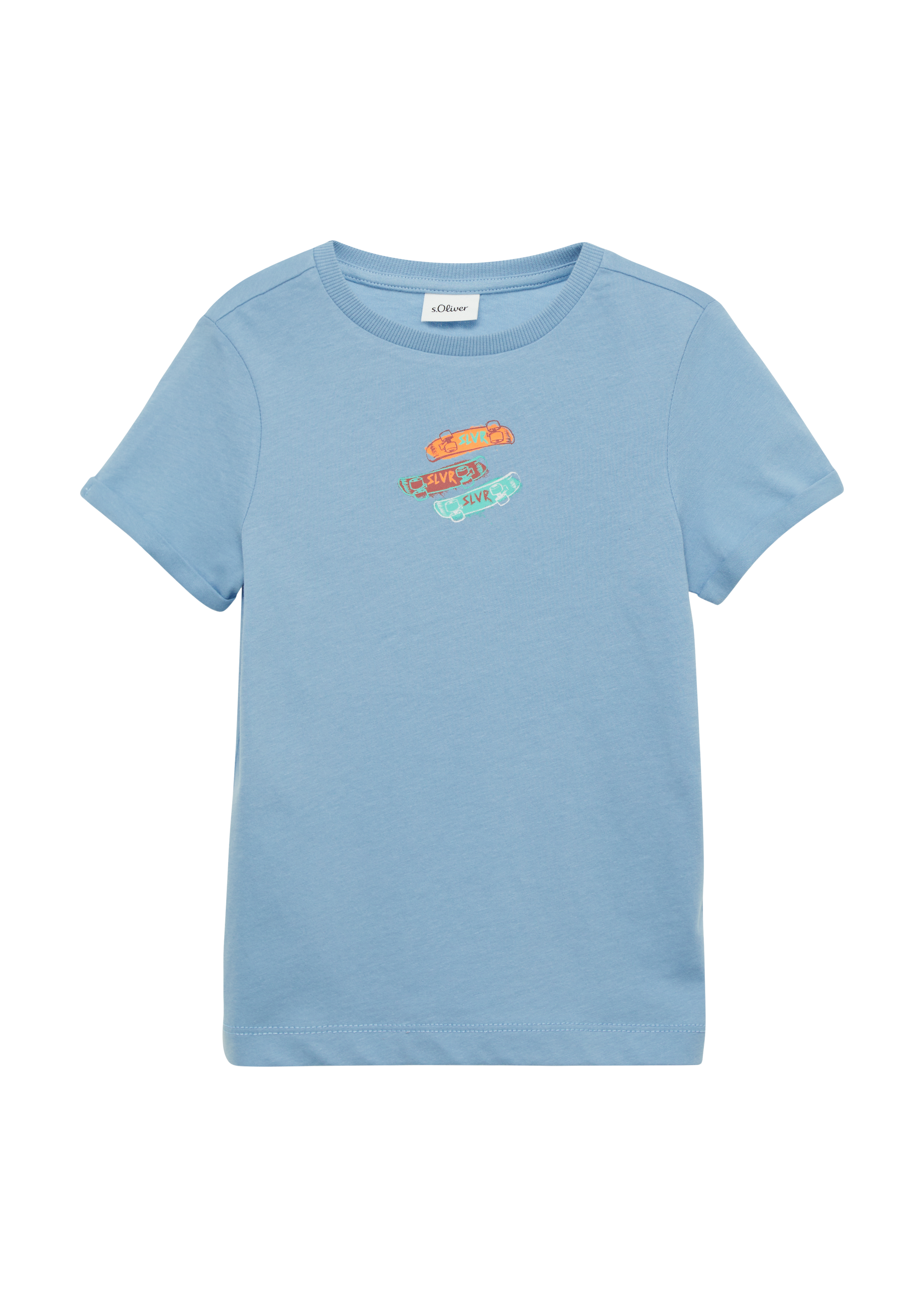 Thumbnail - s.Oliver - T-Shirt mit Front- und Rückenprint, Kinder, blau