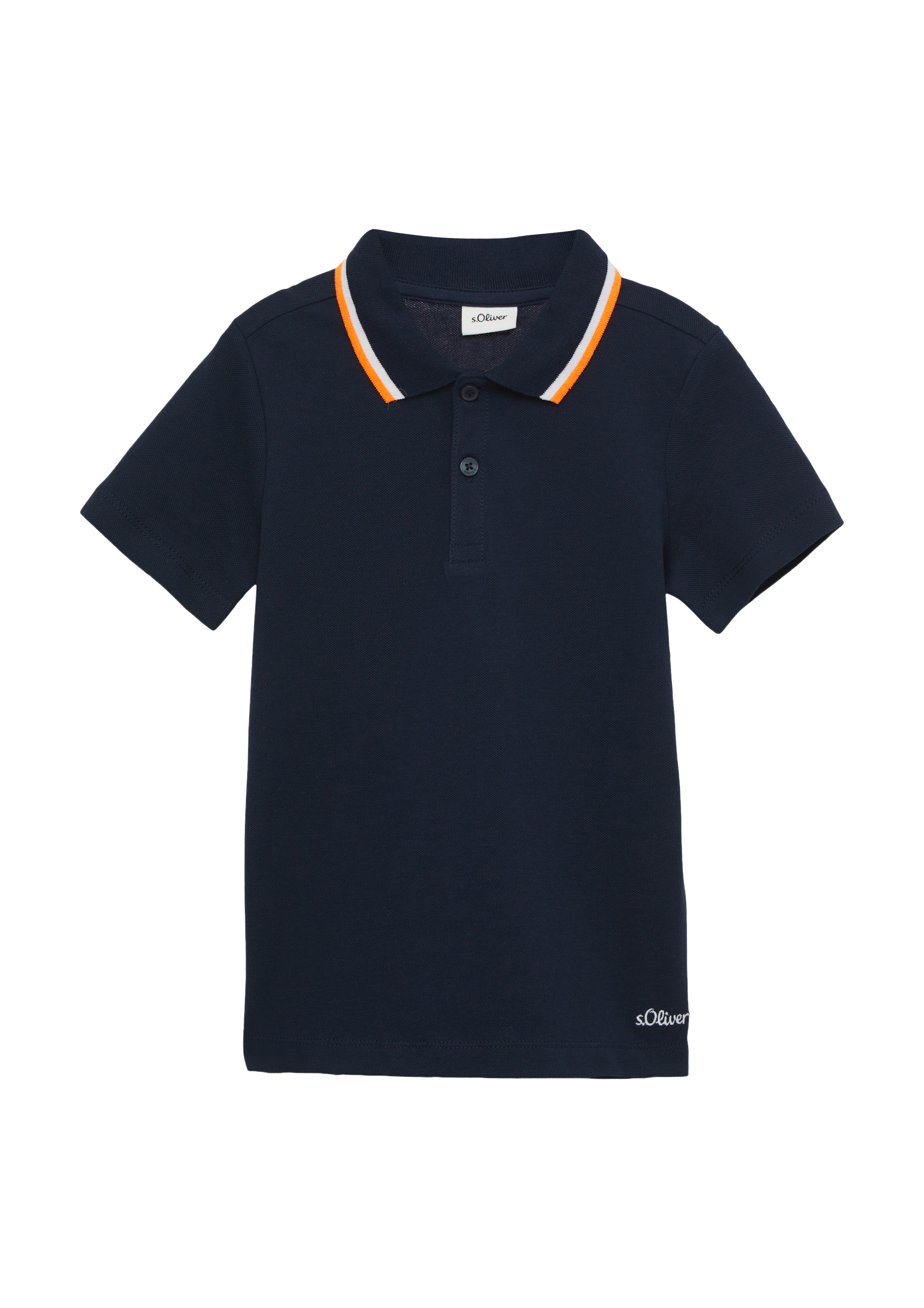 Thumbnail - s.Oliver - Poloshirt mit Kontrast-Details, Kinder, blau