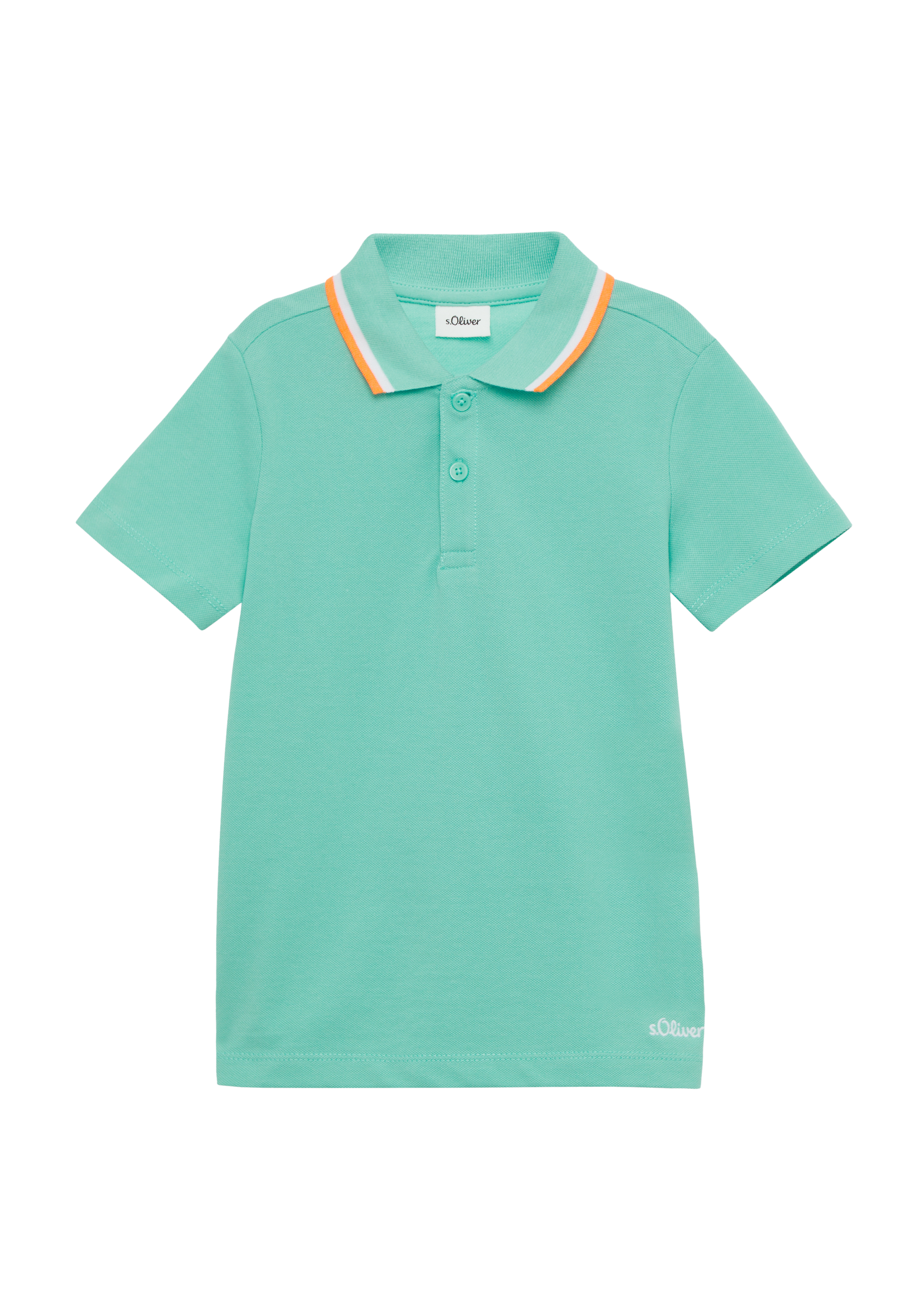Thumbnail - s.Oliver - Poloshirt mit Kontrast-Details, Kinder, türkis