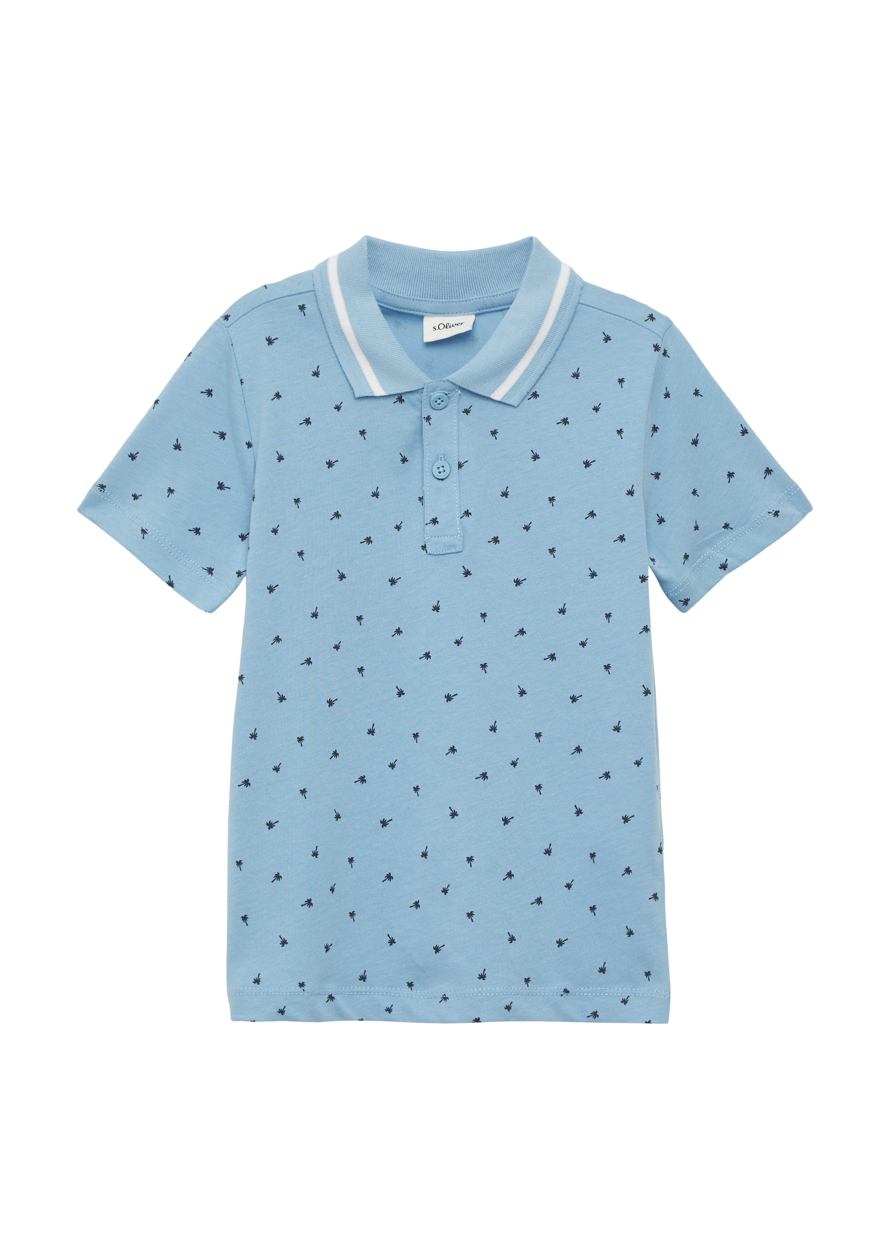 Thumbnail - s.Oliver - Poloshirt mit All-over-Print, Kinder, blau