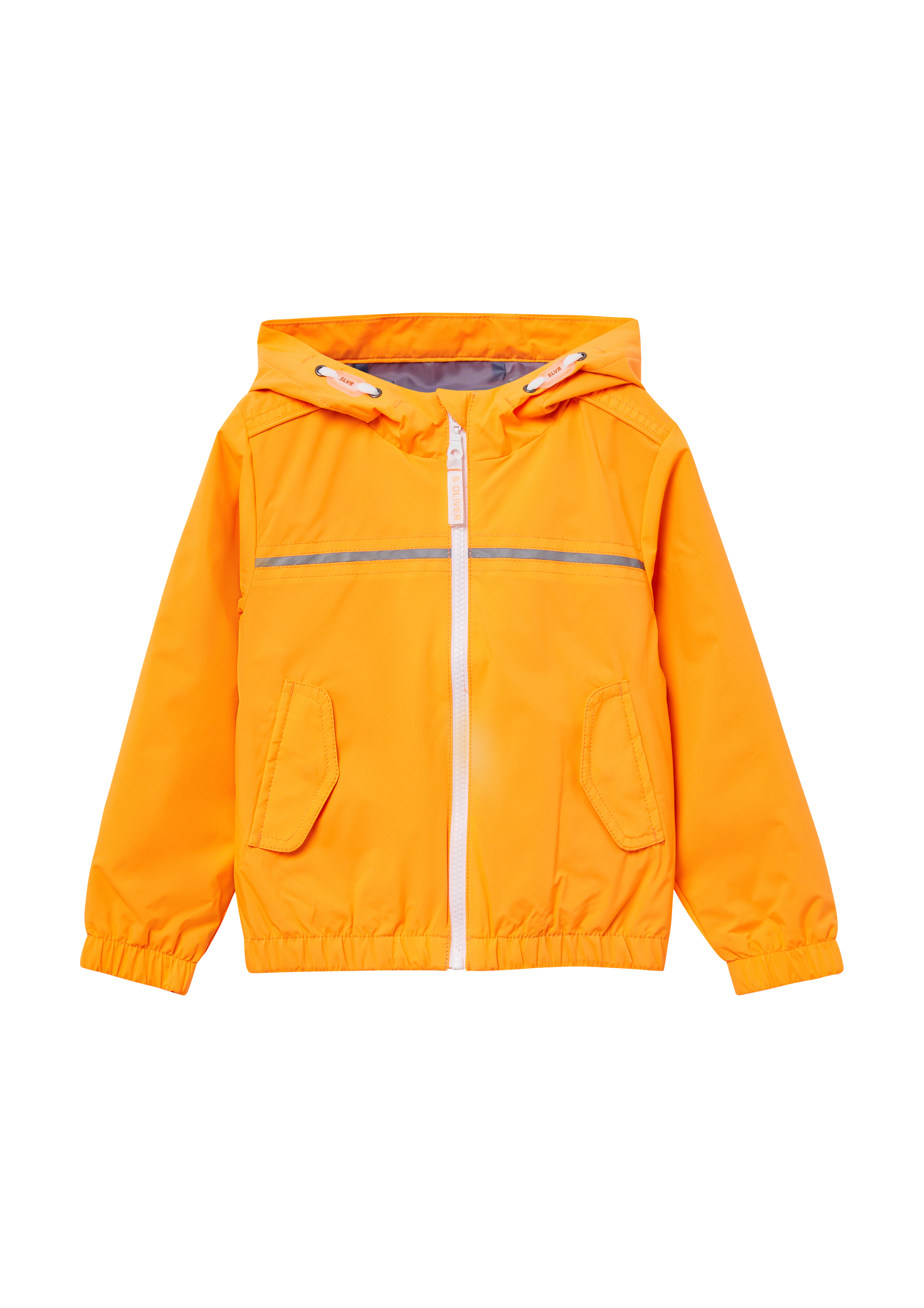 s.Oliver - Leichte Jacke mit elastischem Saum und dekorativen Nähten, Kinder, Orange