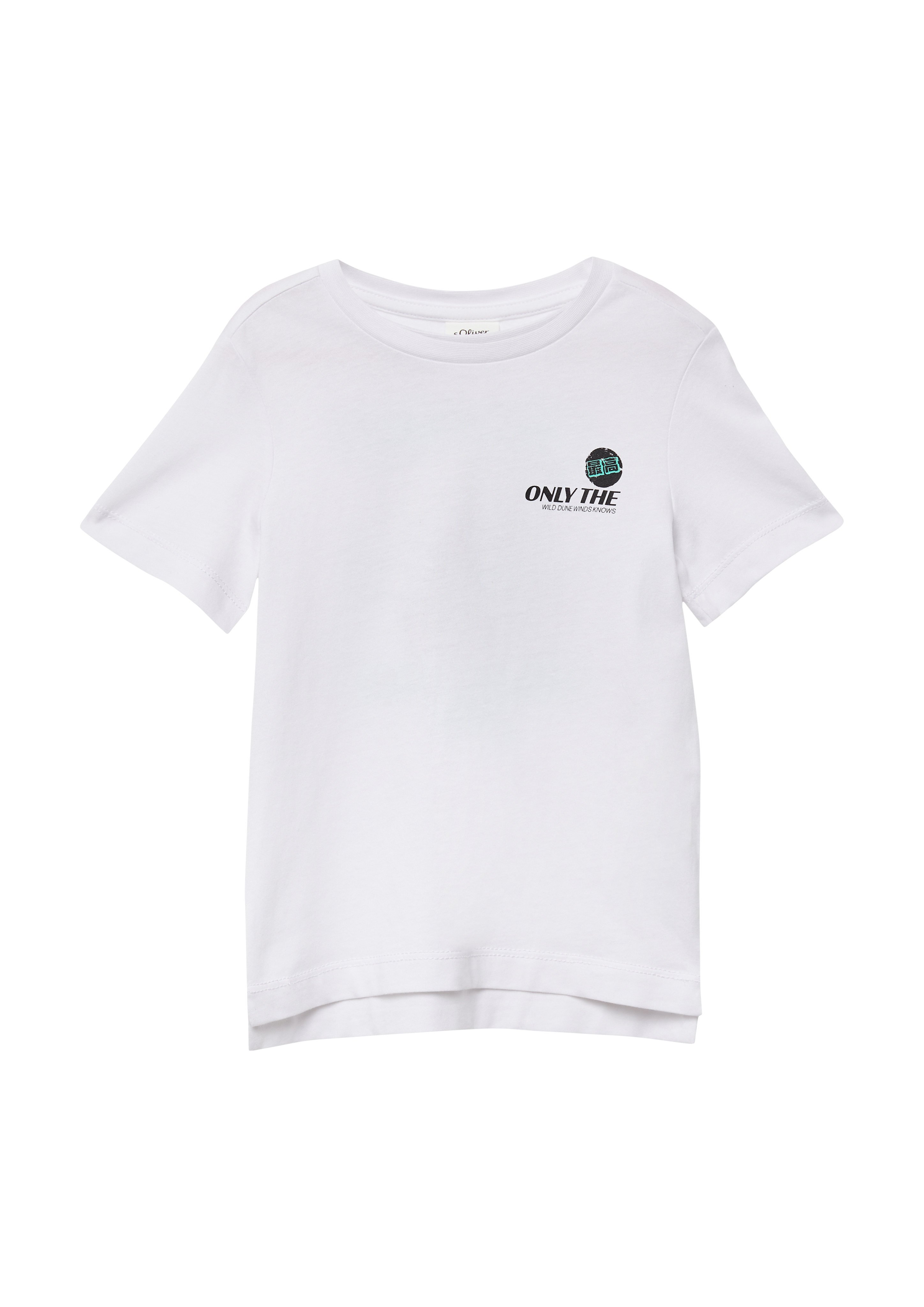 s.Oliver - Jerseyshirt aus Baumwolle mit Front- und Rückenprint, Kinder, weiß