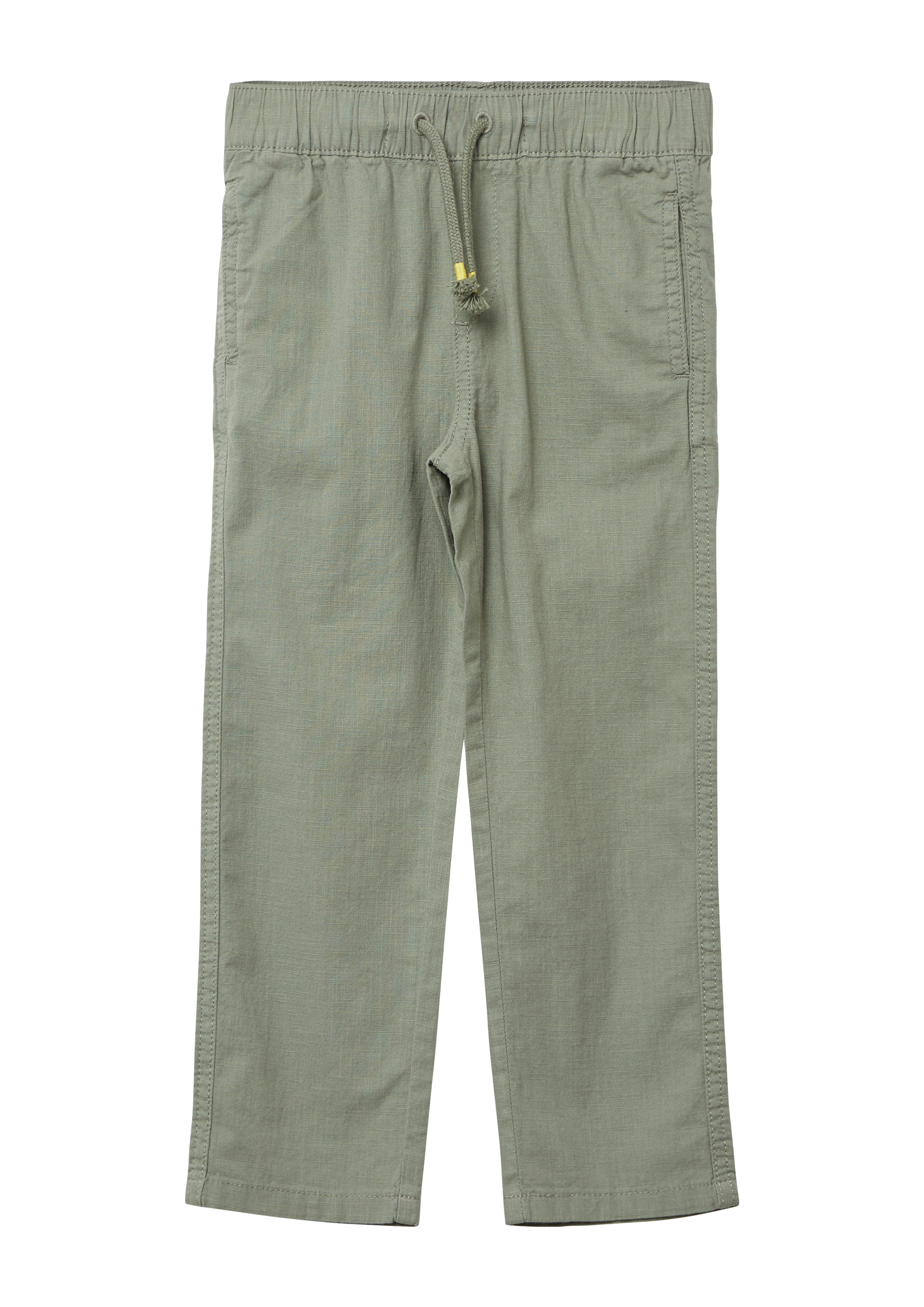 s.Oliver - Relaxed-Fit-Hose aus Baumwolle in Leinen-Optik, Kinder, Grün