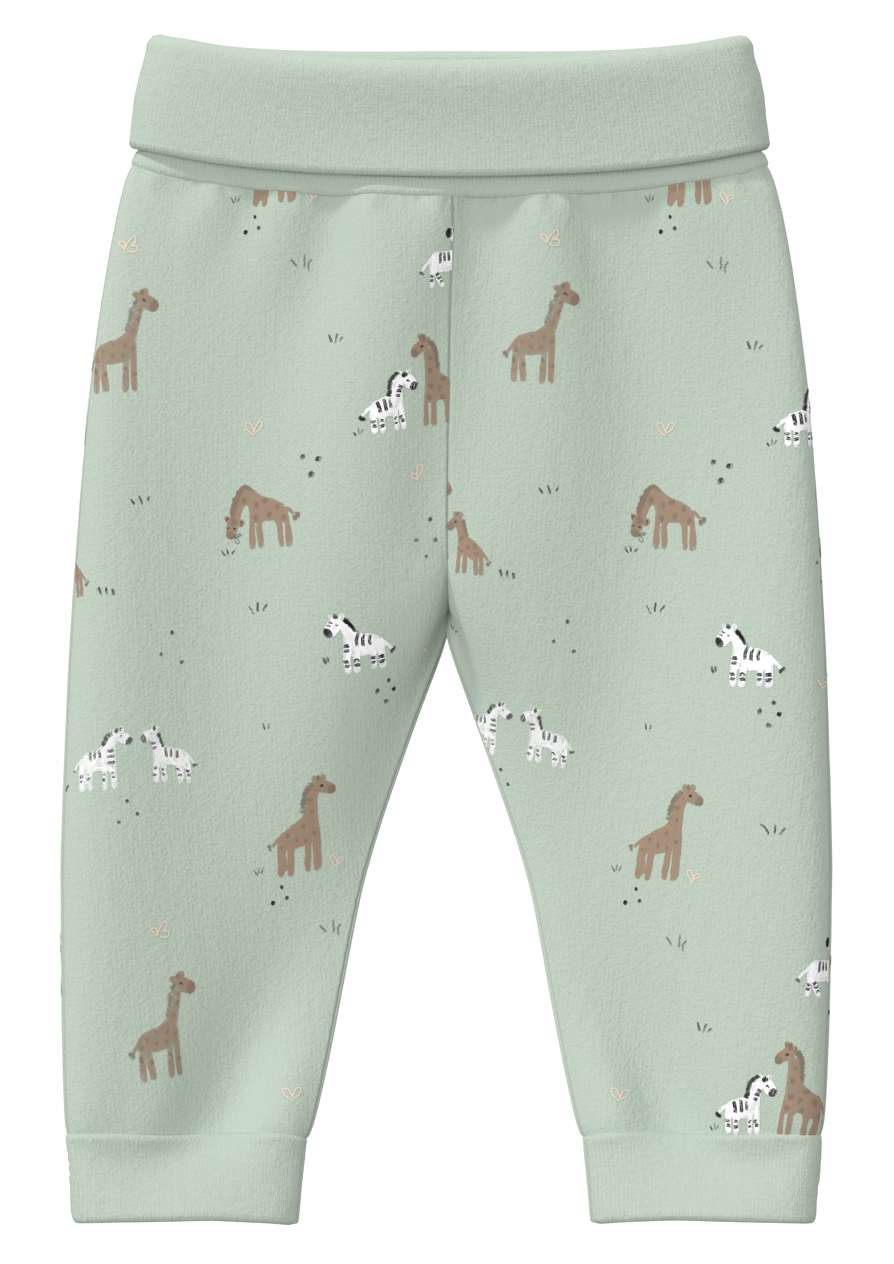 s.Oliver - Weiche Sweathose aus Baumwollstretch mit All-over-Print, Babys, grün