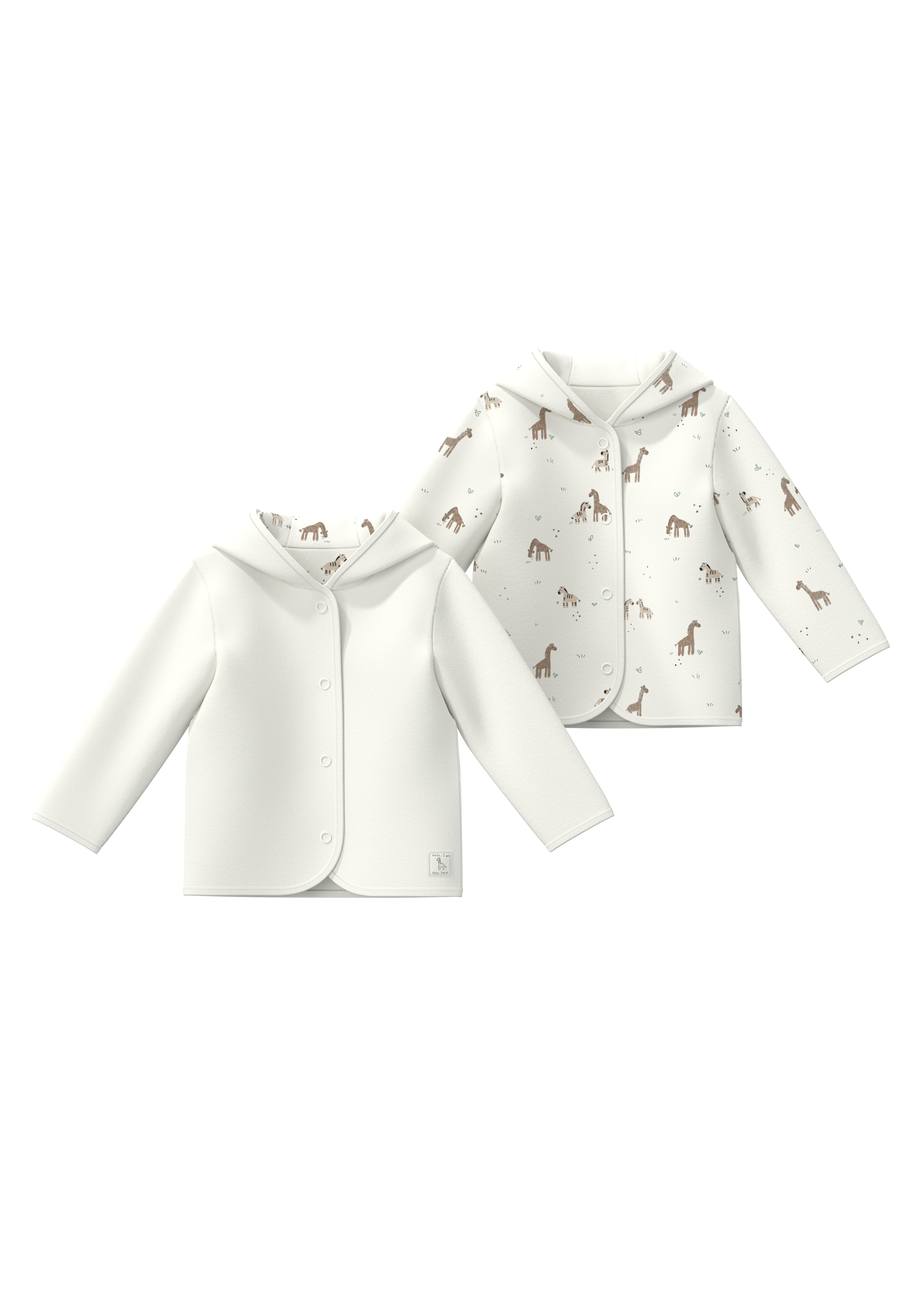 s.Oliver - Unisex Wendejacke aus Jersey mit Kapuze, Babys, creme