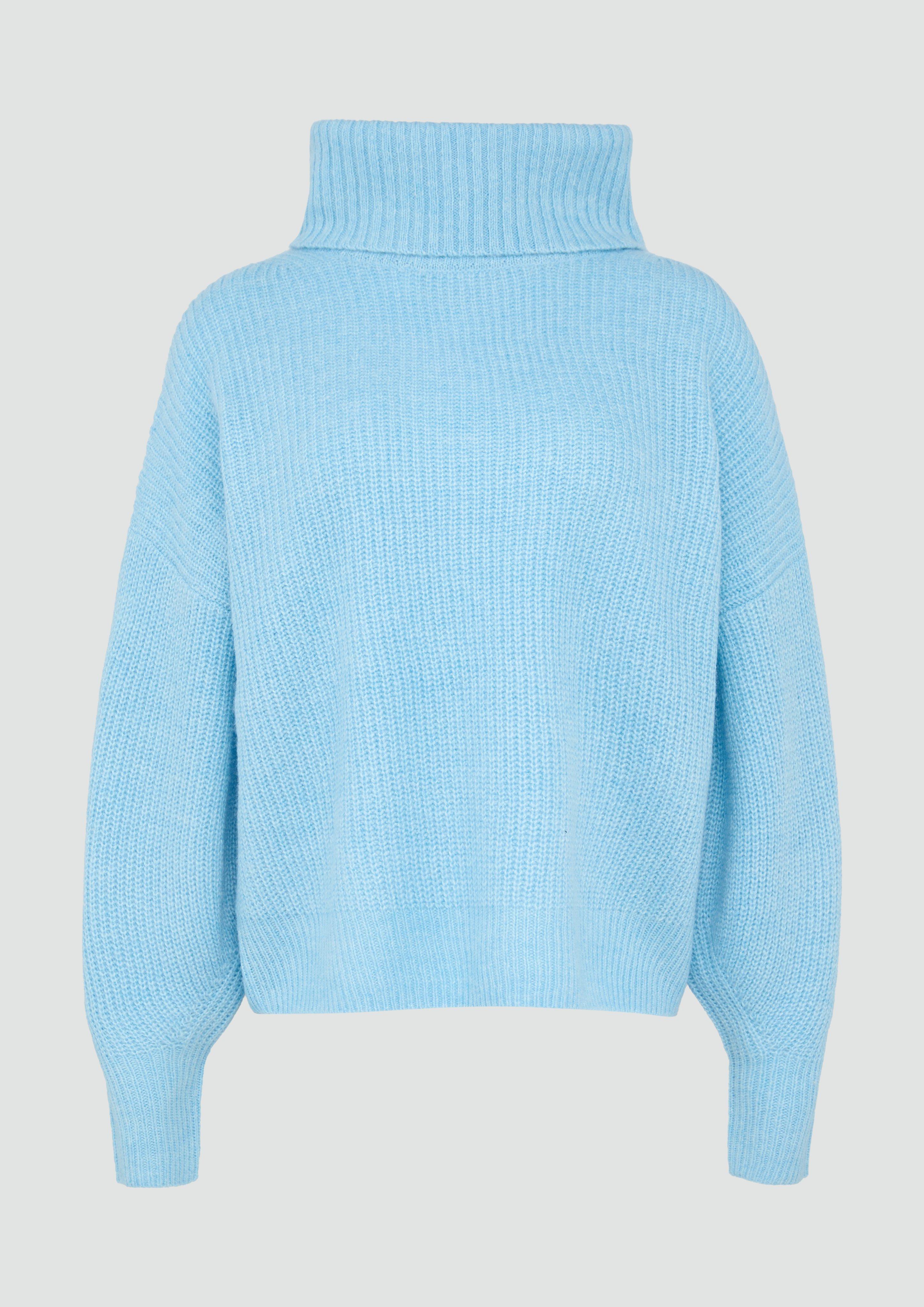 s.Oliver - Oversized Pullover mit Rollkragen, Damen, blau