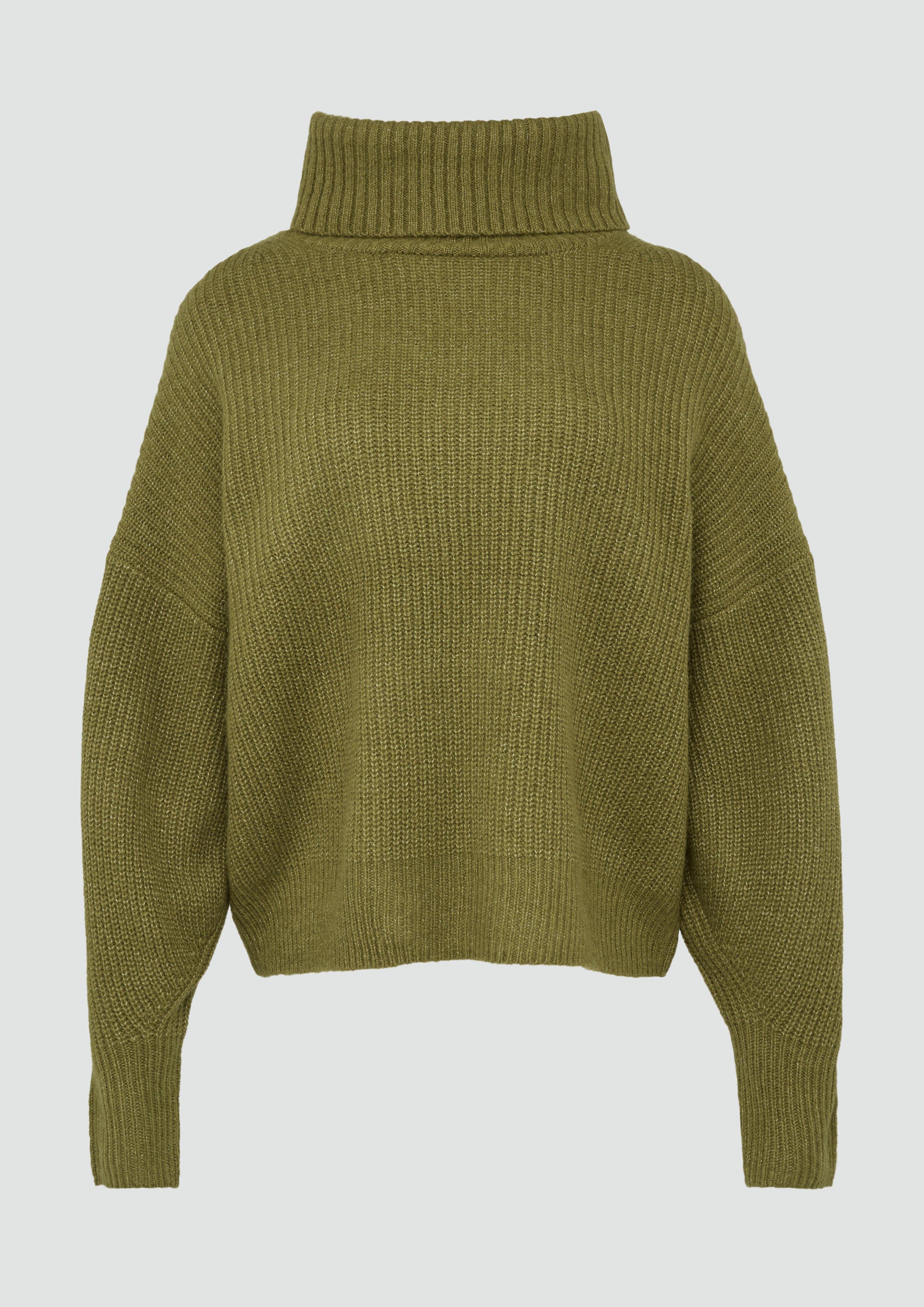 s.Oliver - Oversized Pullover mit Rollkragen, Damen, Grün