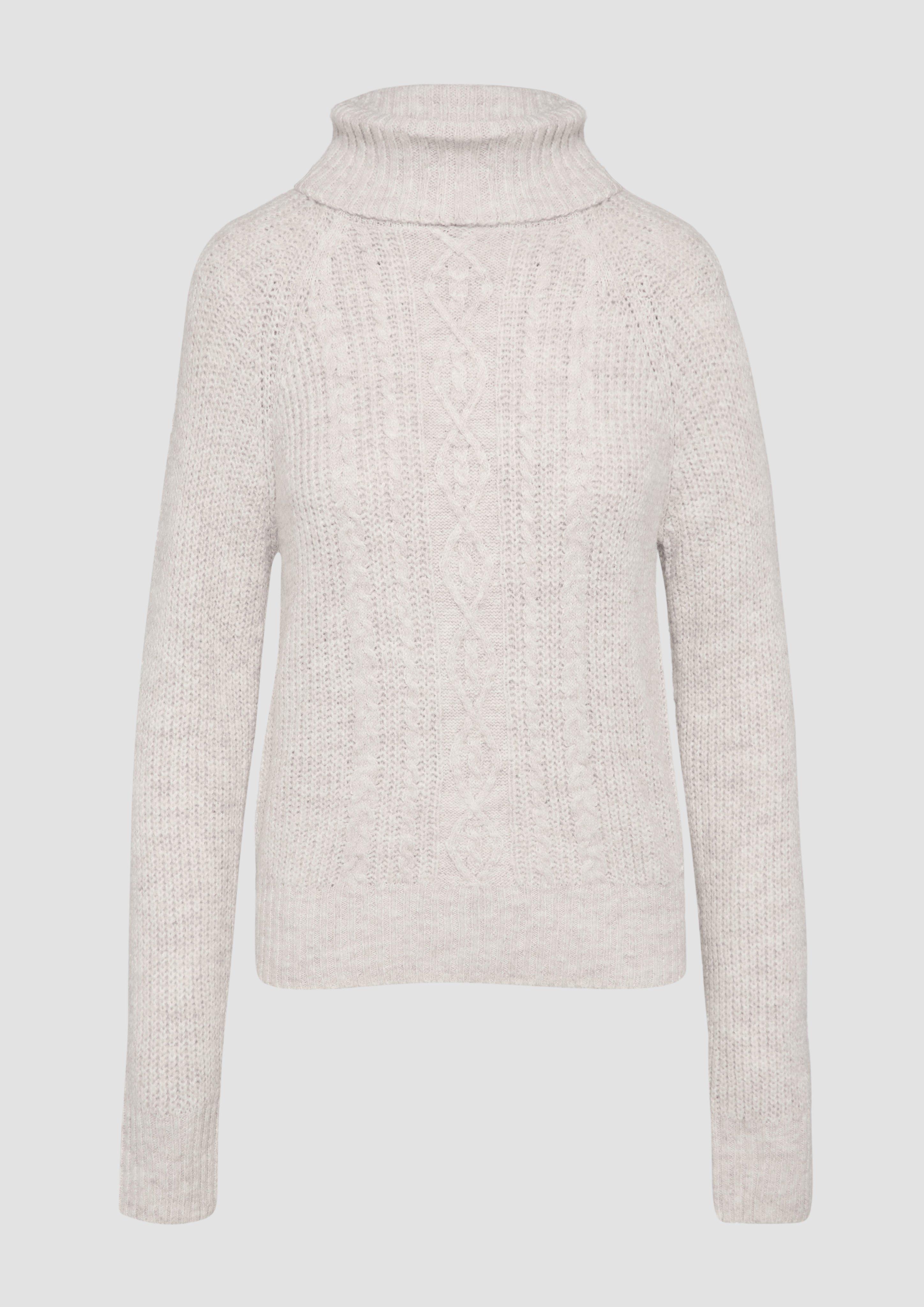 Thumbnail - QS - Kuscheliger Zopfstrickpullover, Damen, Beige