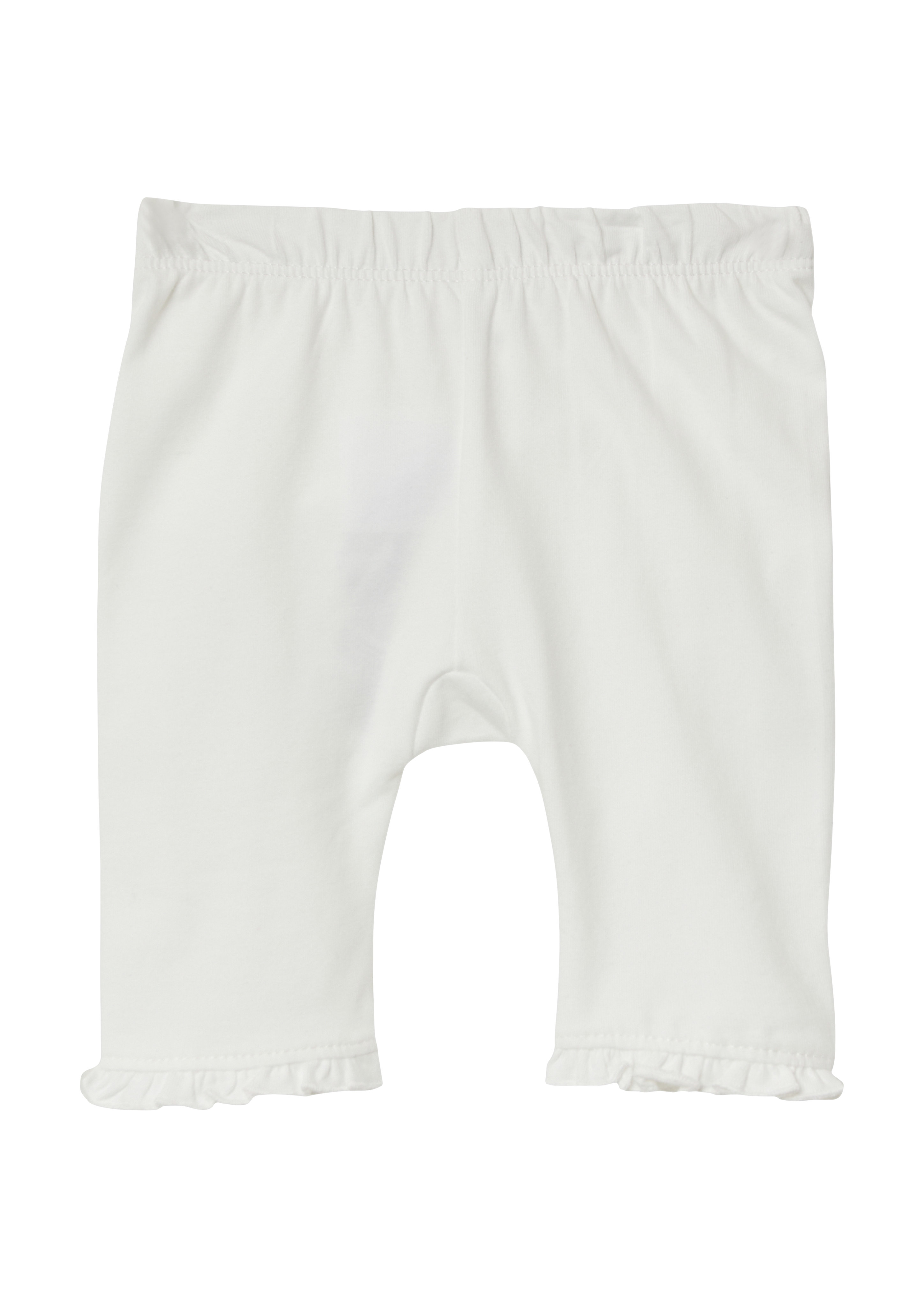 s.Oliver - Capri-Leggings aus Baumwollmix mit Rüschen, Babys, creme