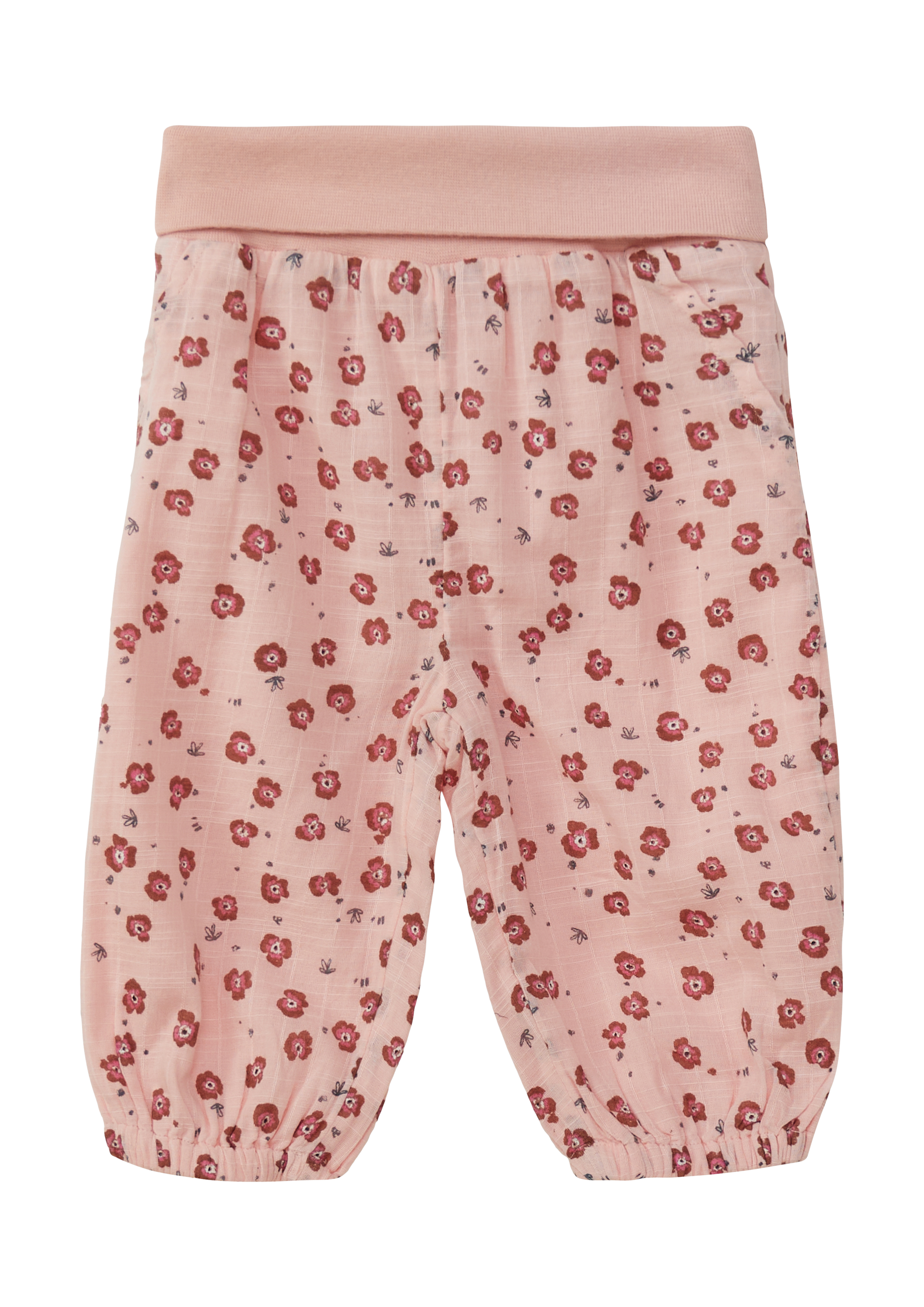 s.Oliver - Strukturierte Wide-Leg-Hose mit Elastikbund, Babys, Rosa