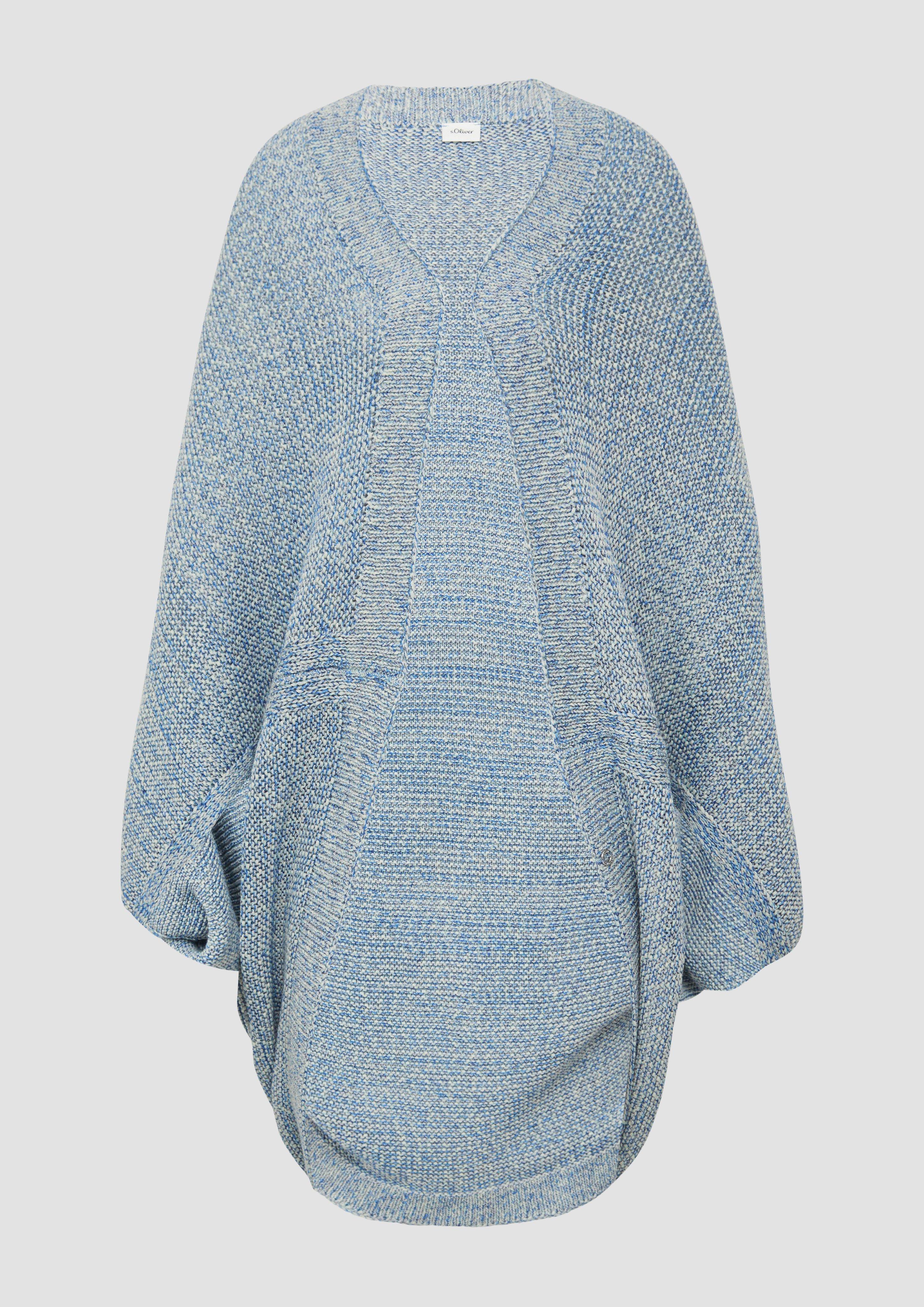 s.Oliver - Strickponcho in O-Shape, Damen, blau