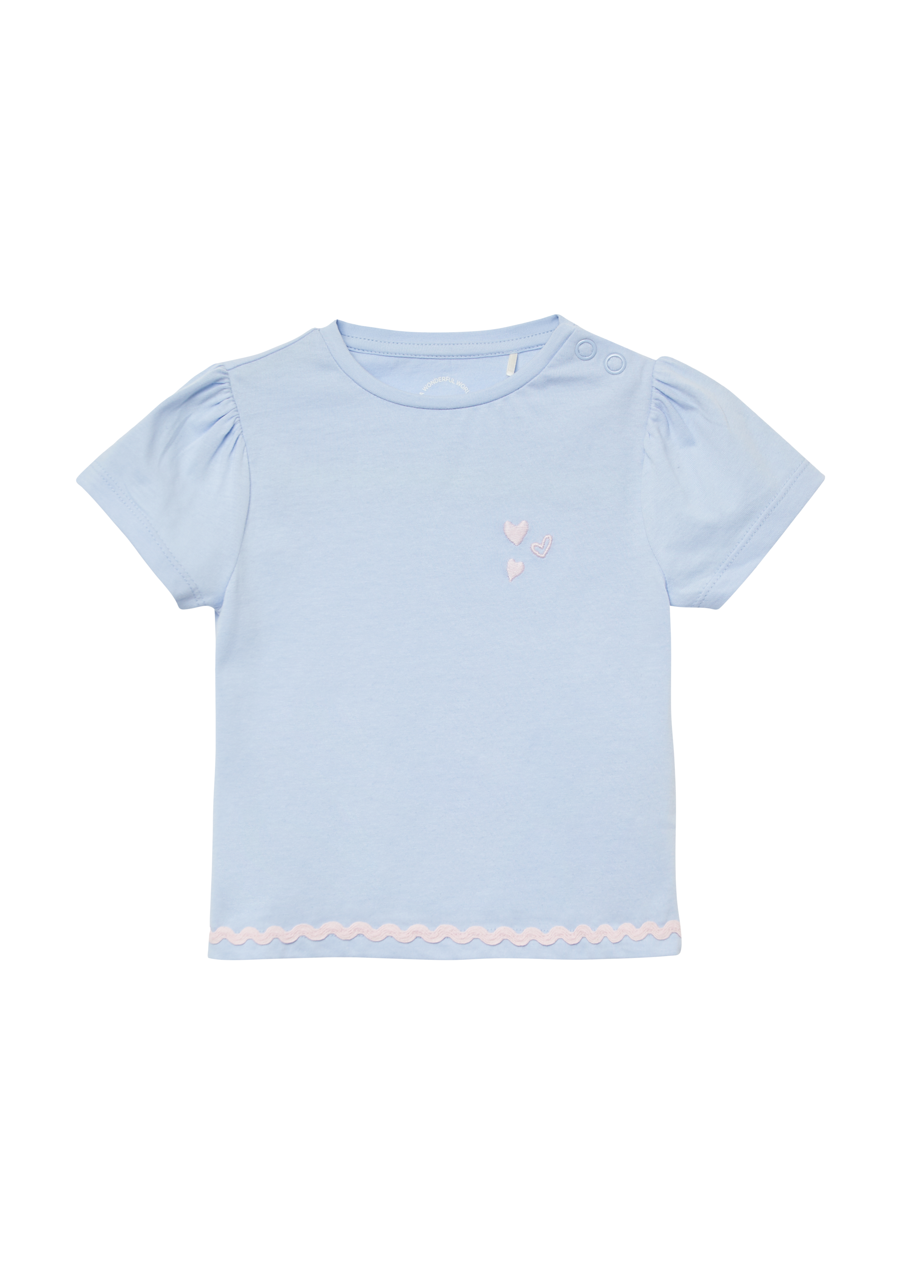 s.Oliver - Baumwoll-T-Shirt in A-Shape mit Stickerei, Babys, blau