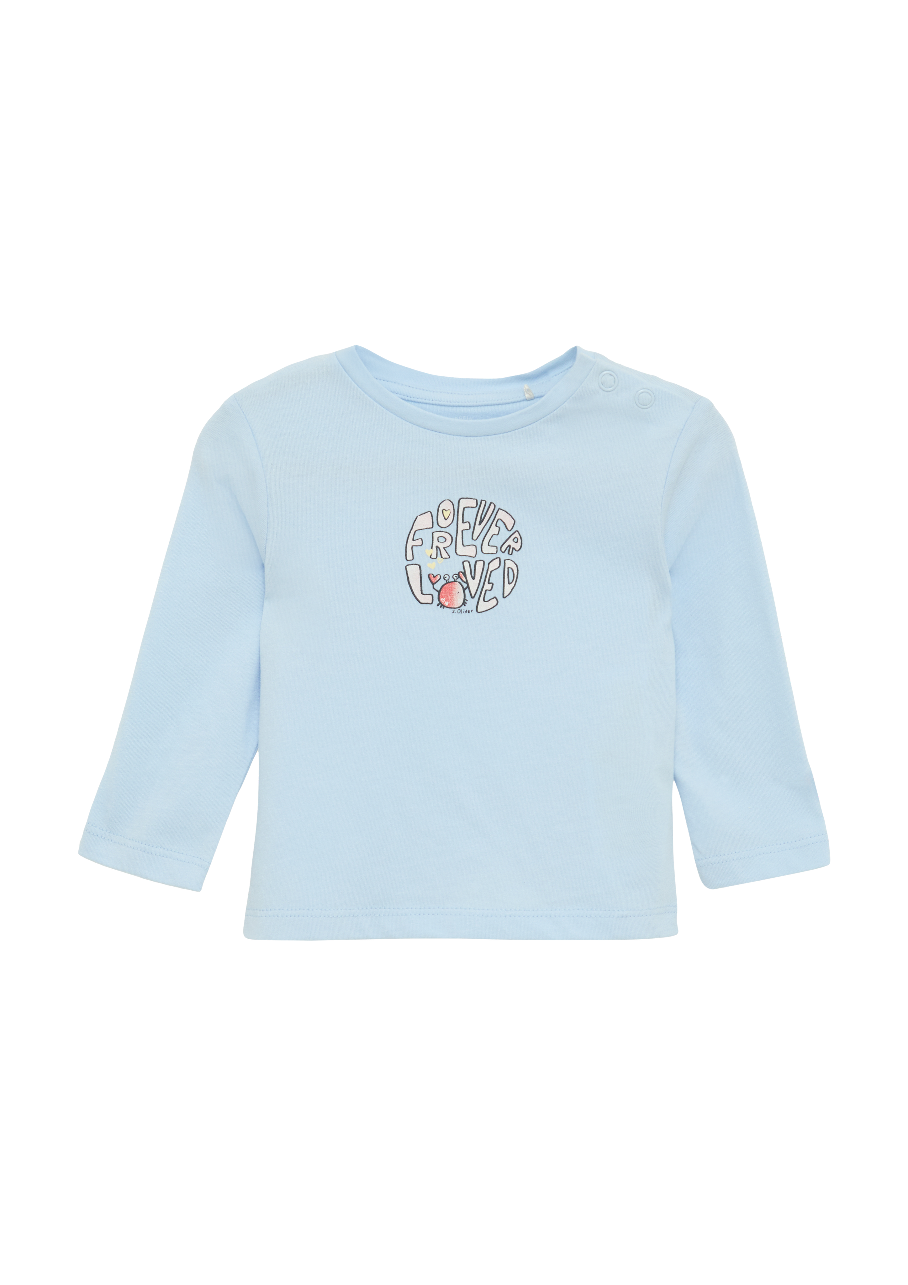 s.Oliver - Jersey-Longsleeve mit Frontprint, Babys, blau