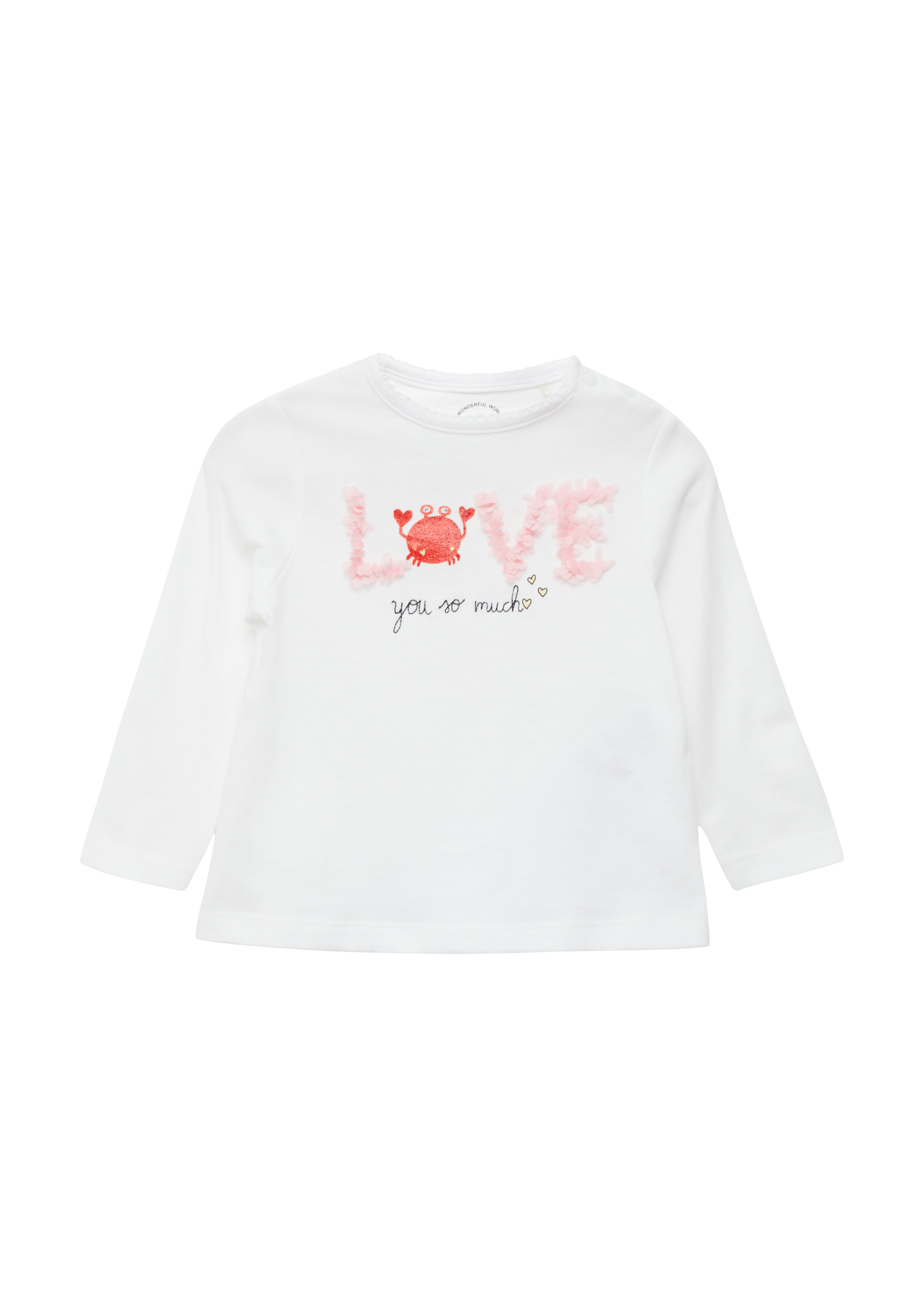 s.Oliver - Weiches Longsleeve mit Artwork, Babys, weiß