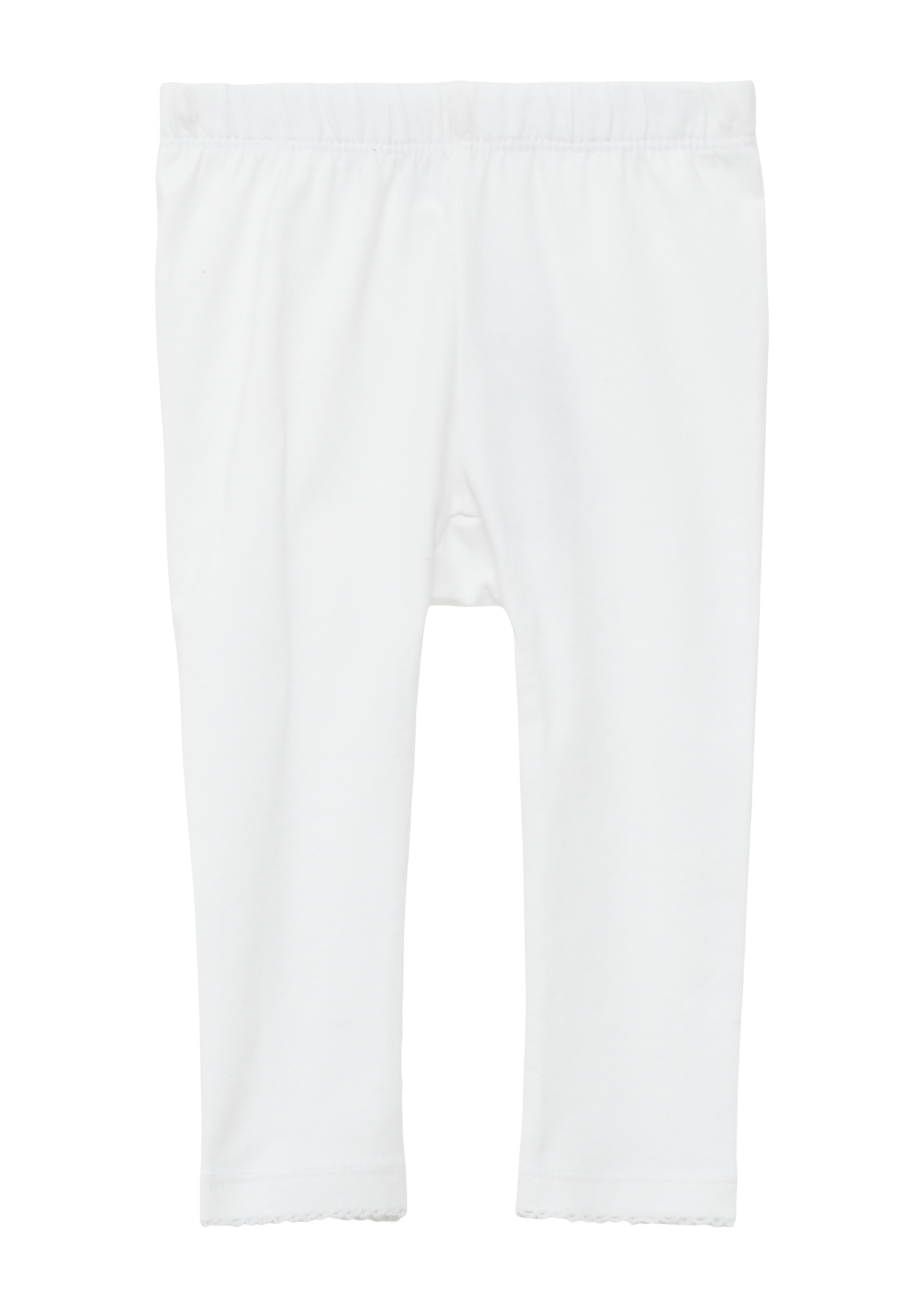 s.Oliver - Weiche Leggings mit Elastikbund und Mausezahnkante, Babys, weiß