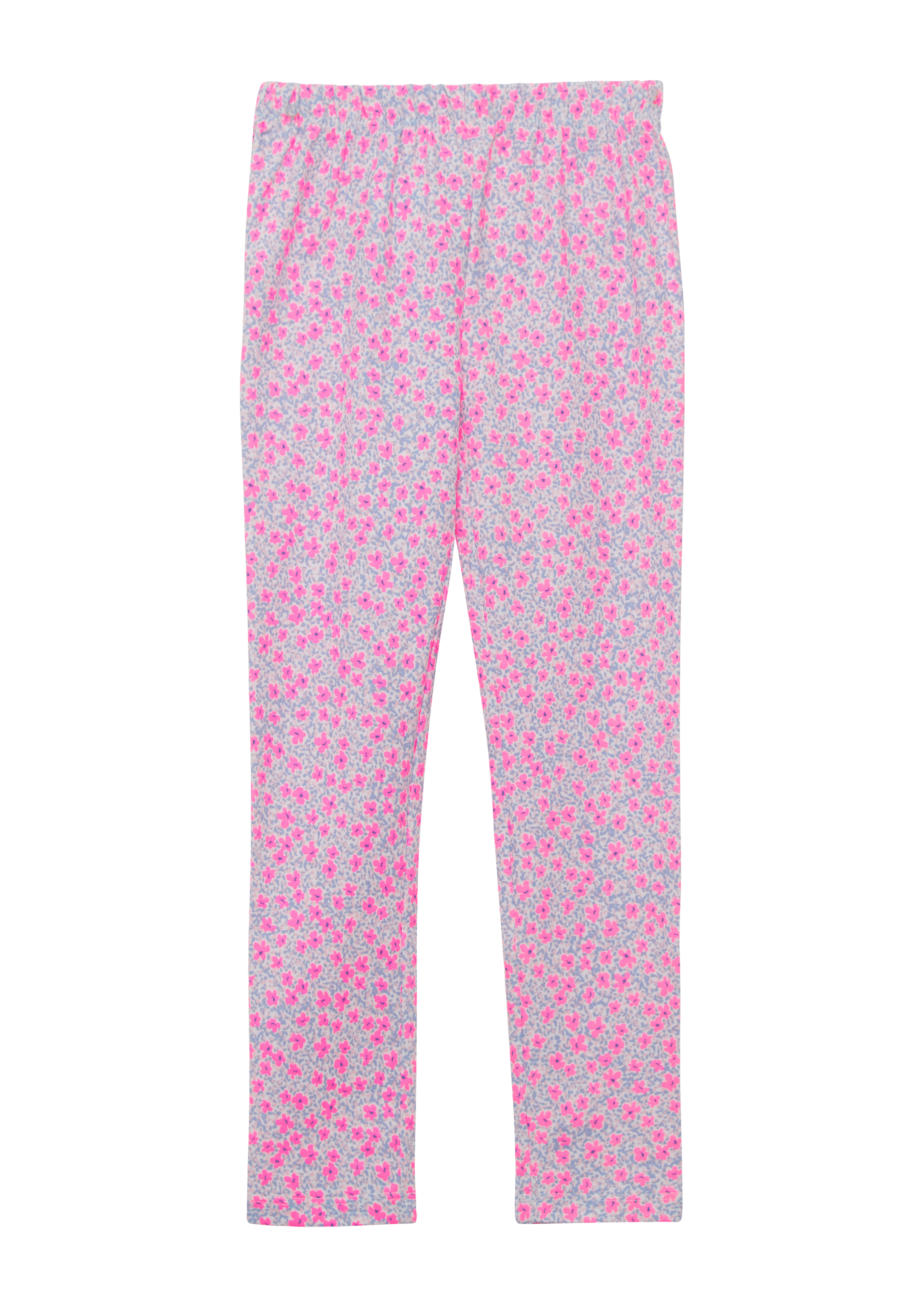 s.Oliver - Leggings mit All-over-Print, Kinder, mehrfarbig|weiß